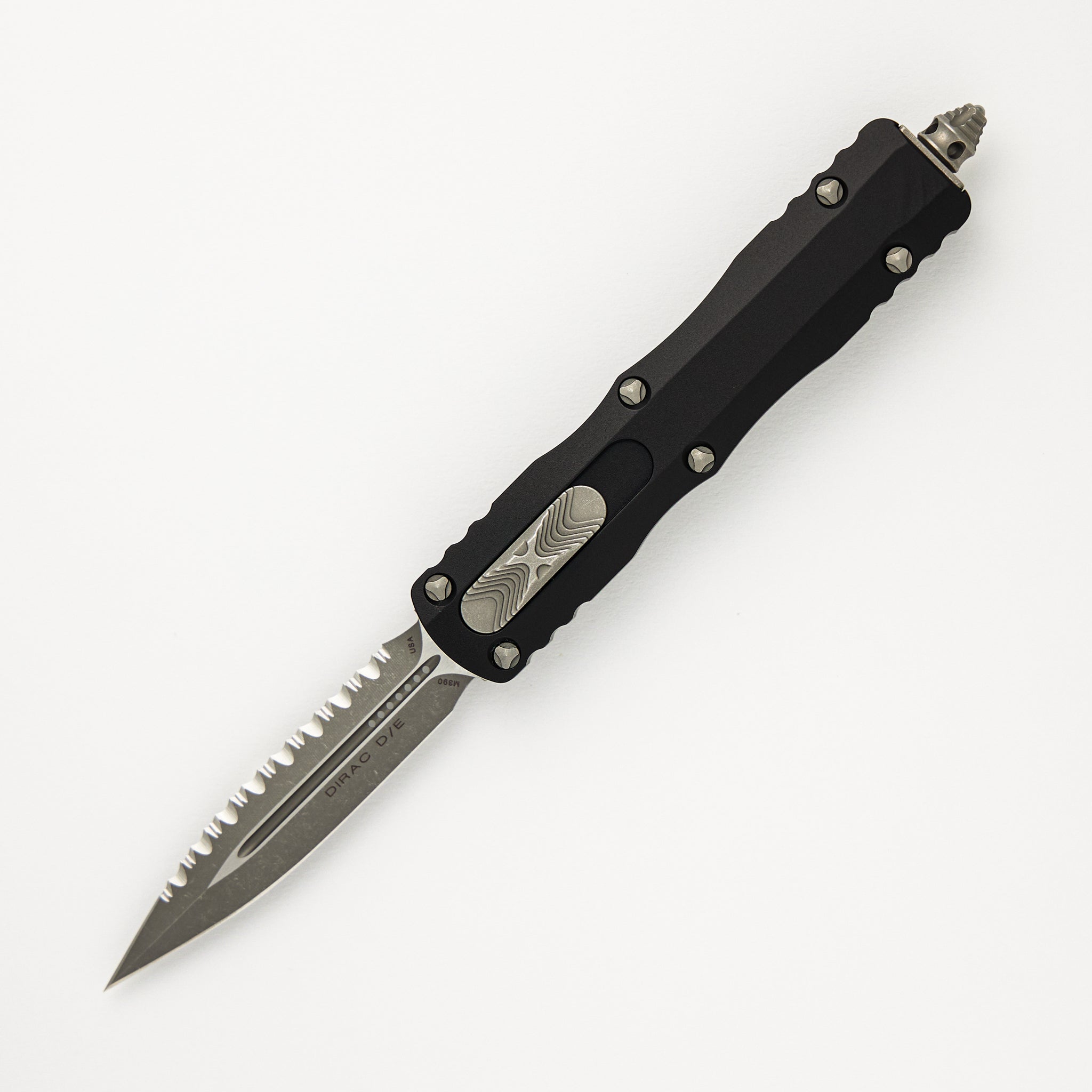 Microtech Dirac D/E Apocalyptic Full Serrated 225-12 AP