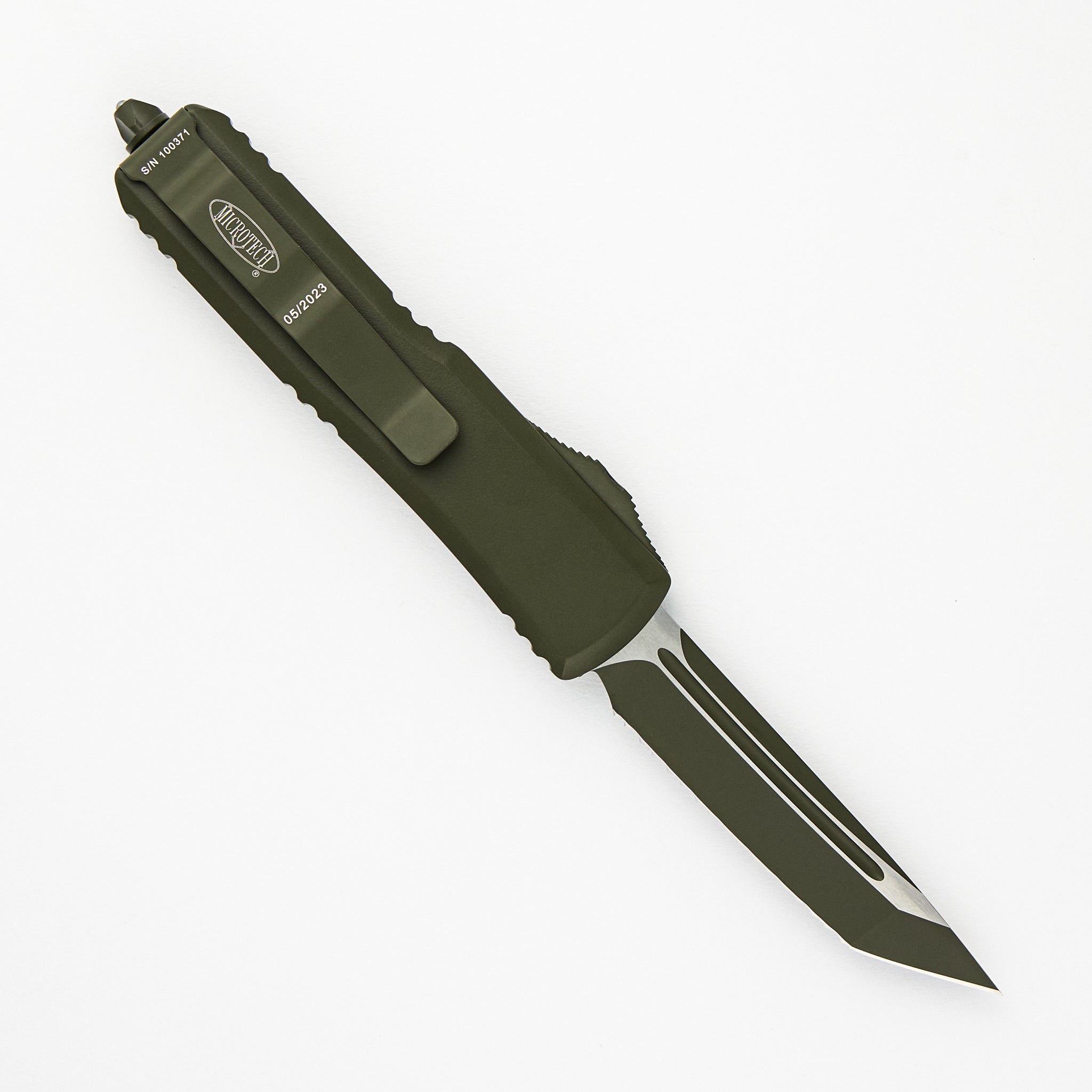 MICROTECH UTX-85 T-E CERAKOTE OD GREEN FULL SERRATED 233-3 COD