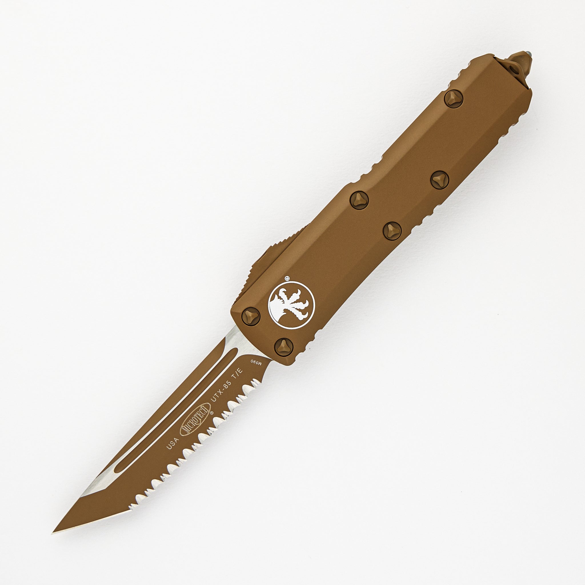 MICROTECH UTX-85 T-E CERAKOTE TAN FULL SERRATED 233-3 CTA