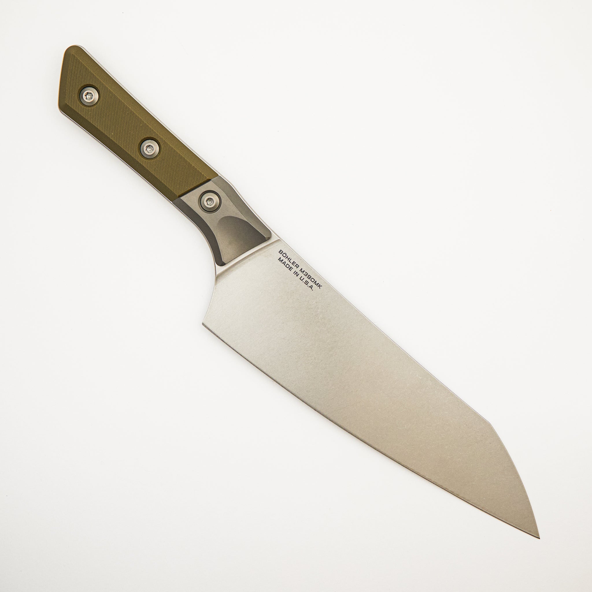 Chef Knife - G-10 OD Green - Bead Blast Bolster - Stonewash Standard - 3000B-10 OD