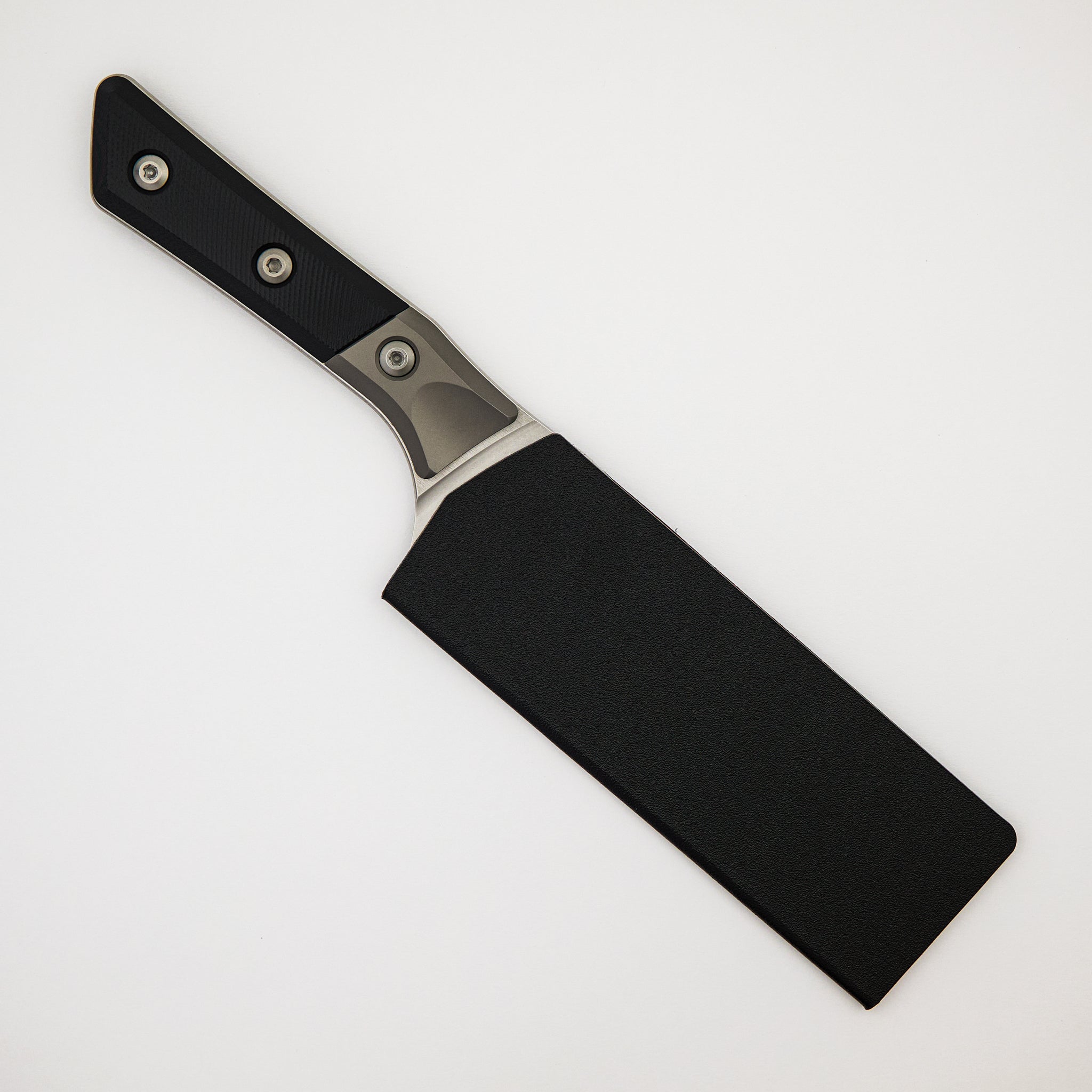 Santoku 6" - G10 Black - Bead Blast Bolster - Stonewash Standard - 3200B-10 BK