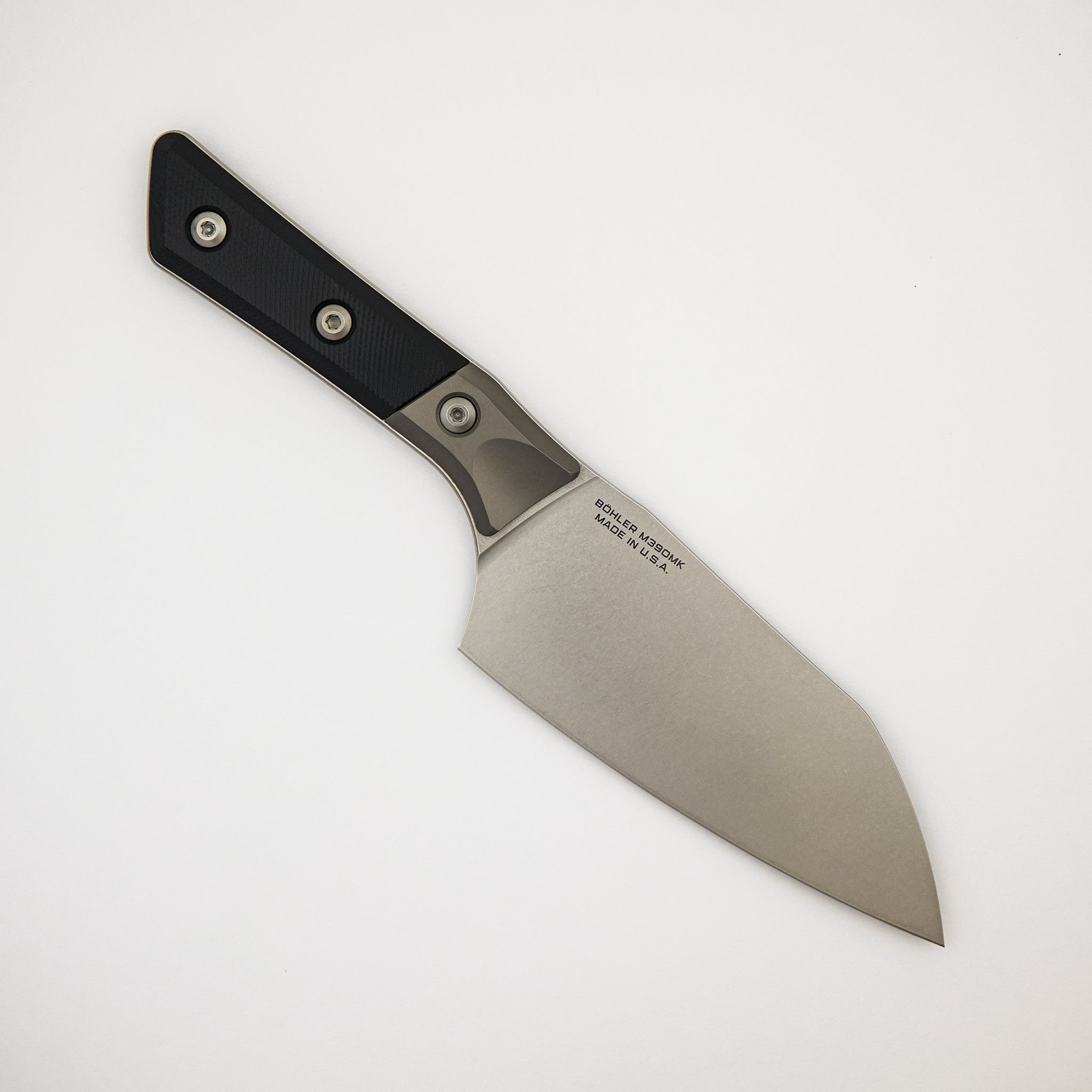 Santoku 6" - G10 Black - Bead Blast Bolster - Stonewash Standard - 3200B-10 BK