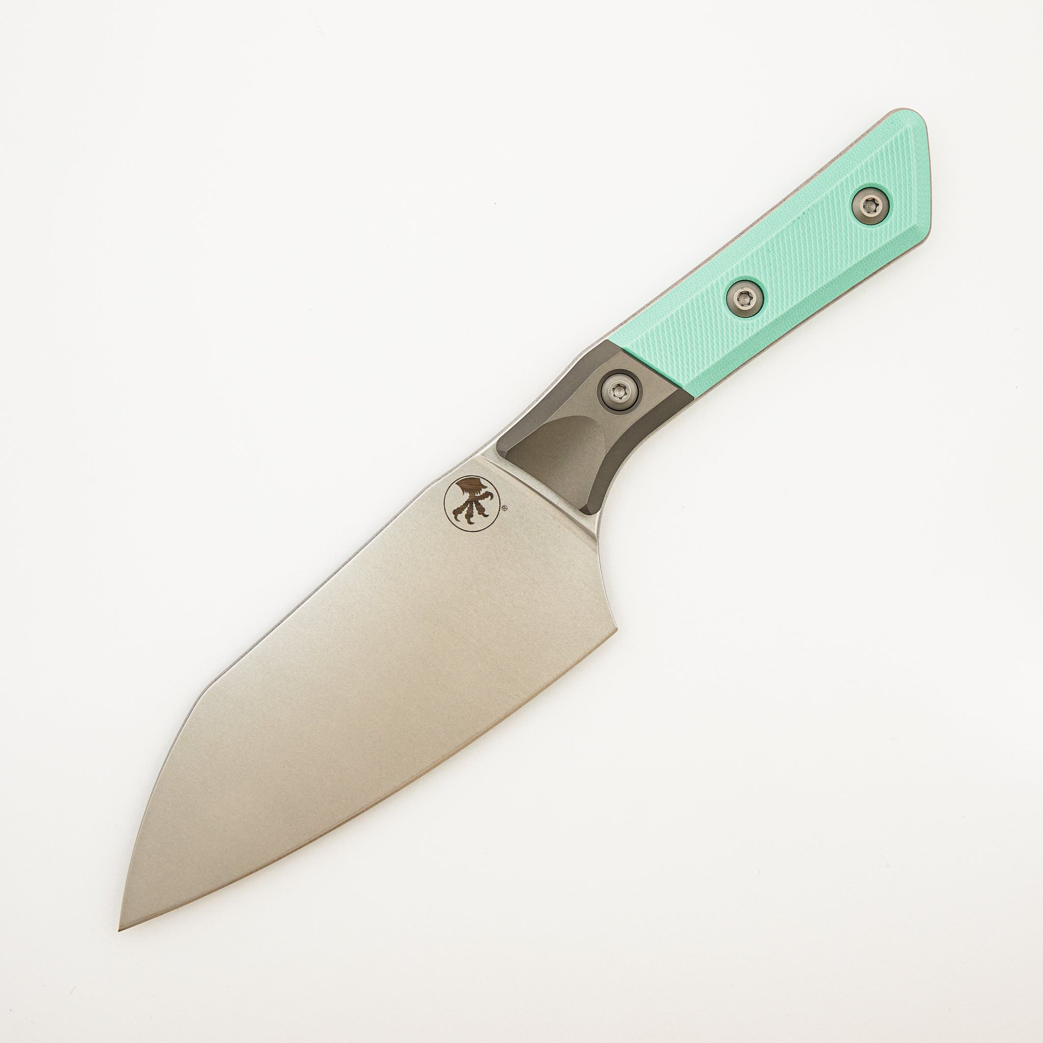 Santoku 6" - G10 Caribbean Blue - Bead Blast Bolster - Stonewash Standard - 3200B-10 CA