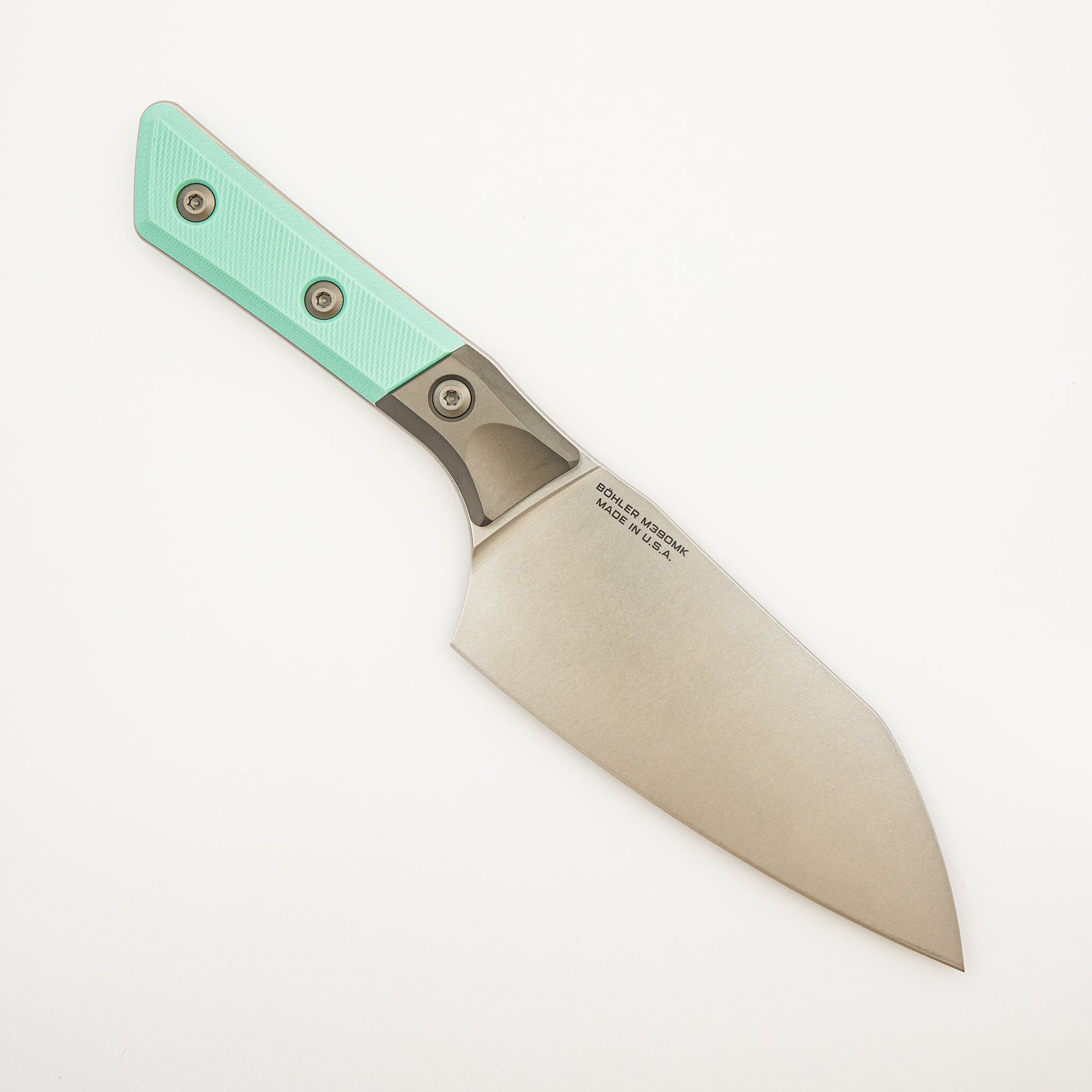 Santoku 6" - G10 Caribbean Blue - Bead Blast Bolster - Stonewash Standard - 3200B-10 CA