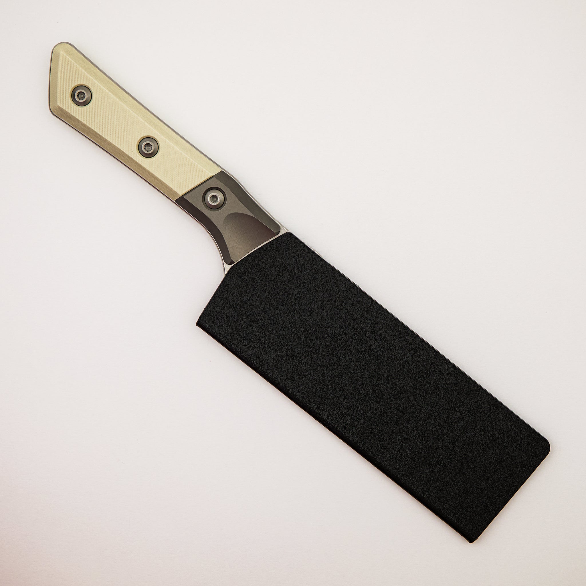 Santoku 6" - G10 Ivory - Bead Blast Bolster - Stonewash Standard - 3200B-10 IV