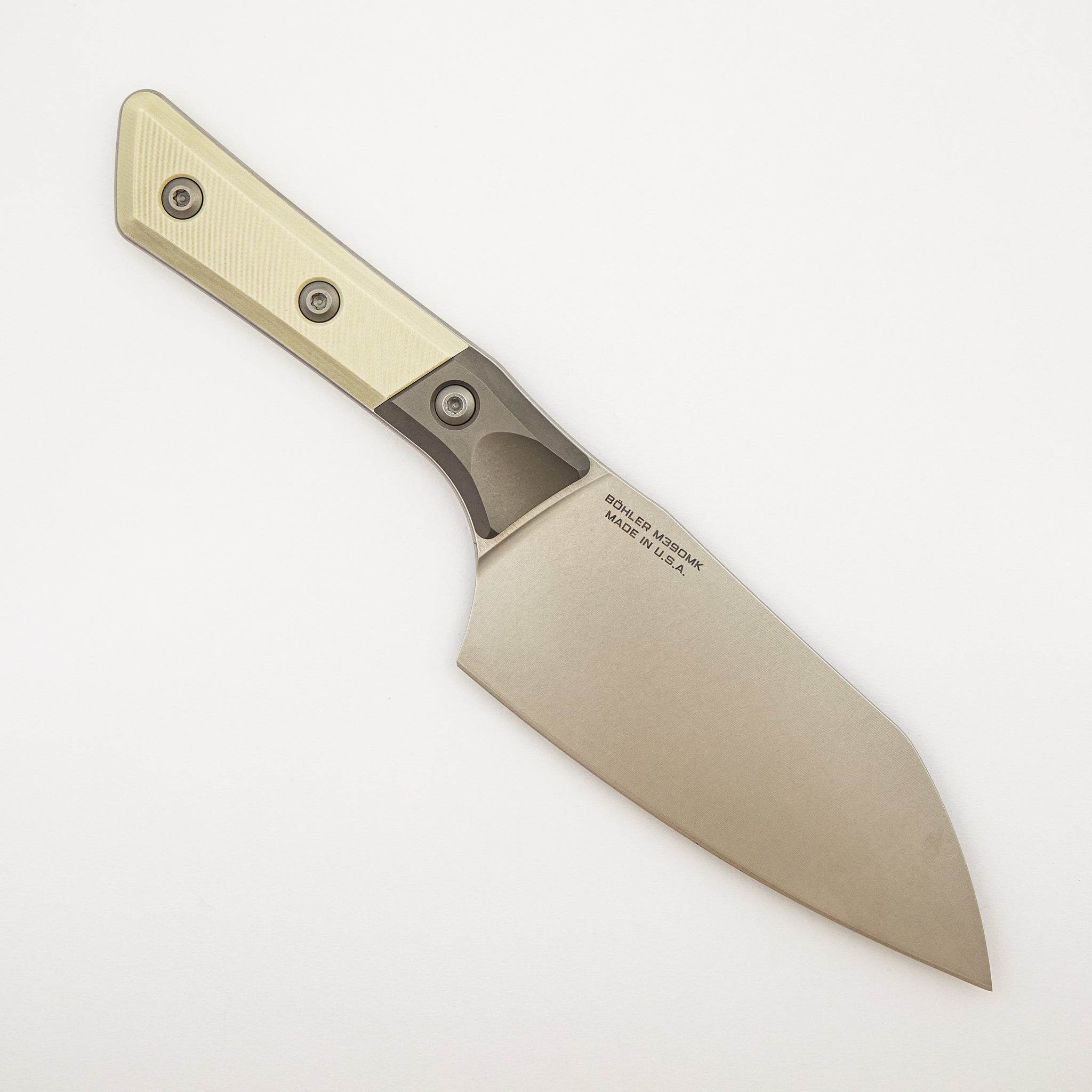 Santoku 6" - G10 Ivory - Bead Blast Bolster - Stonewash Standard - 3200B-10 IV