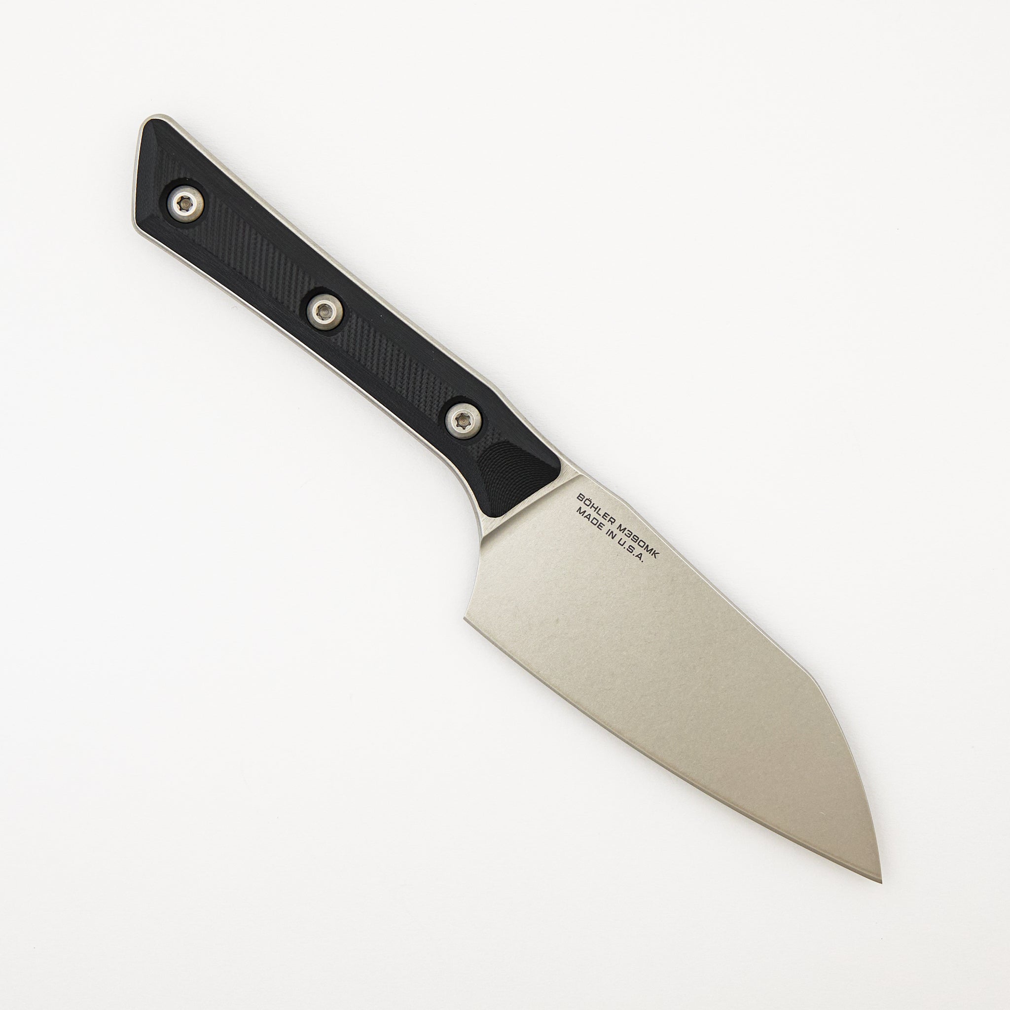 Santoku 4" - G-10 Black - Stonewash Standard - 3300-10 BK