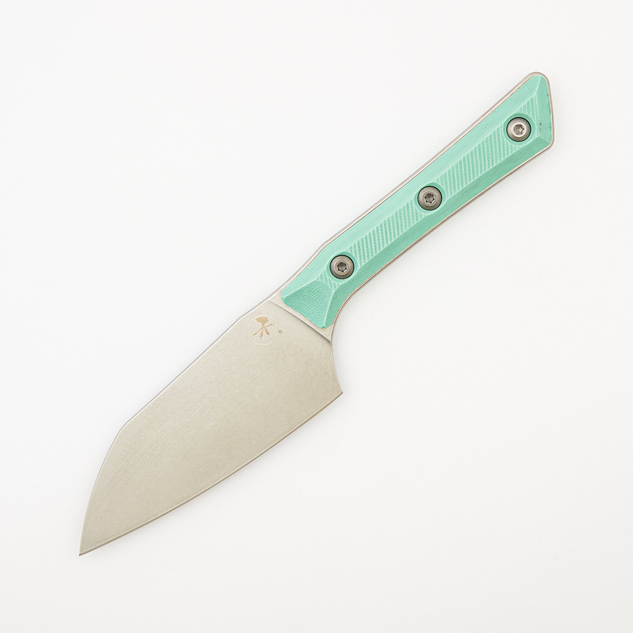 Santoku 4" - G-10 Caribbean Blue - Stonewash Standard - 3300-10 CA