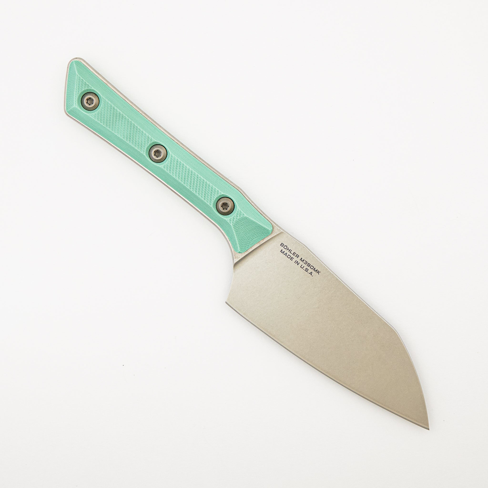 Santoku 4" - G-10 Caribbean Blue - Stonewash Standard - 3300-10 CA