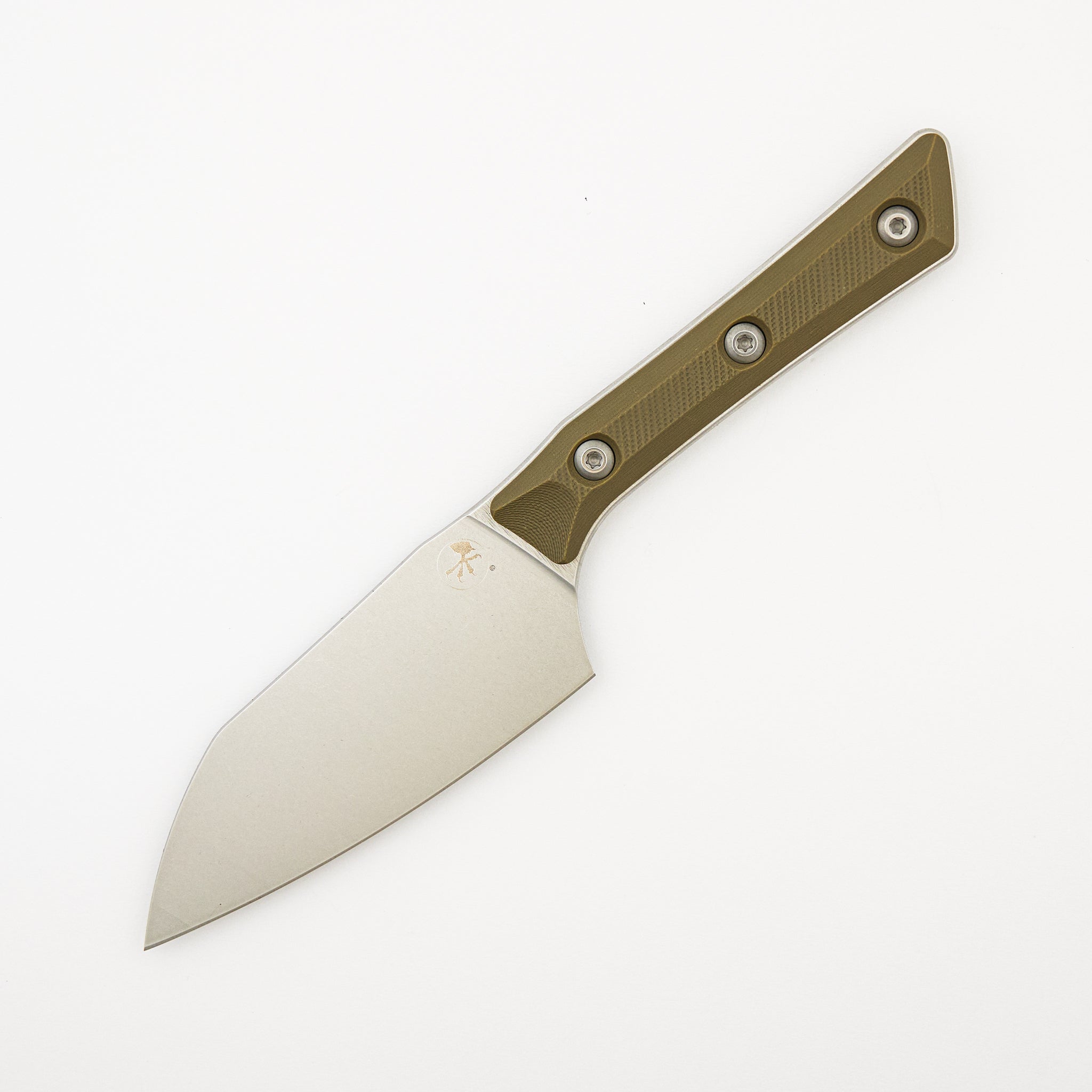 Santoku 4" - G-10 OD Green - Stonewash Standard - 3300-10 OD
