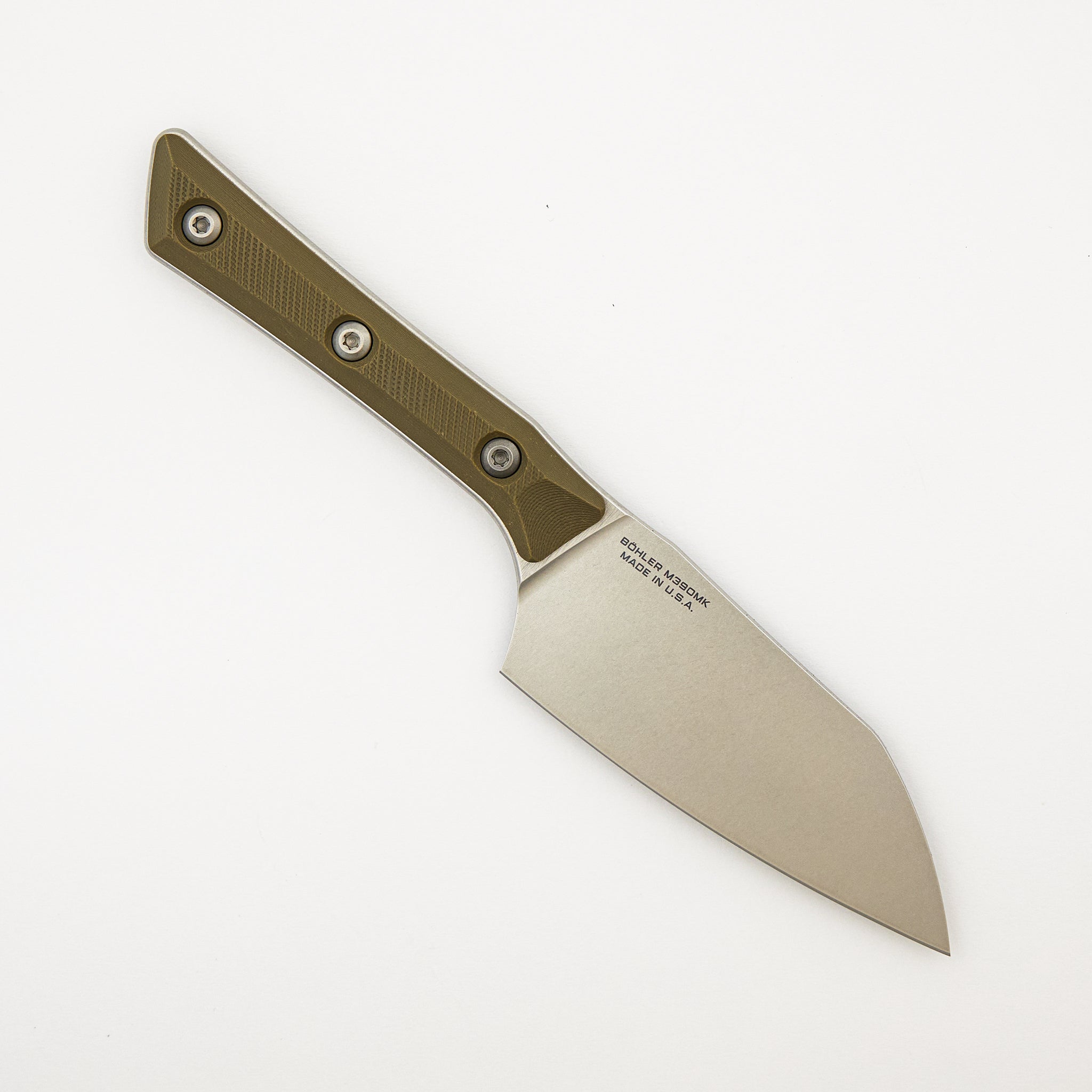 Santoku 4" - G-10 OD Green - Stonewash Standard - 3300-10 OD
