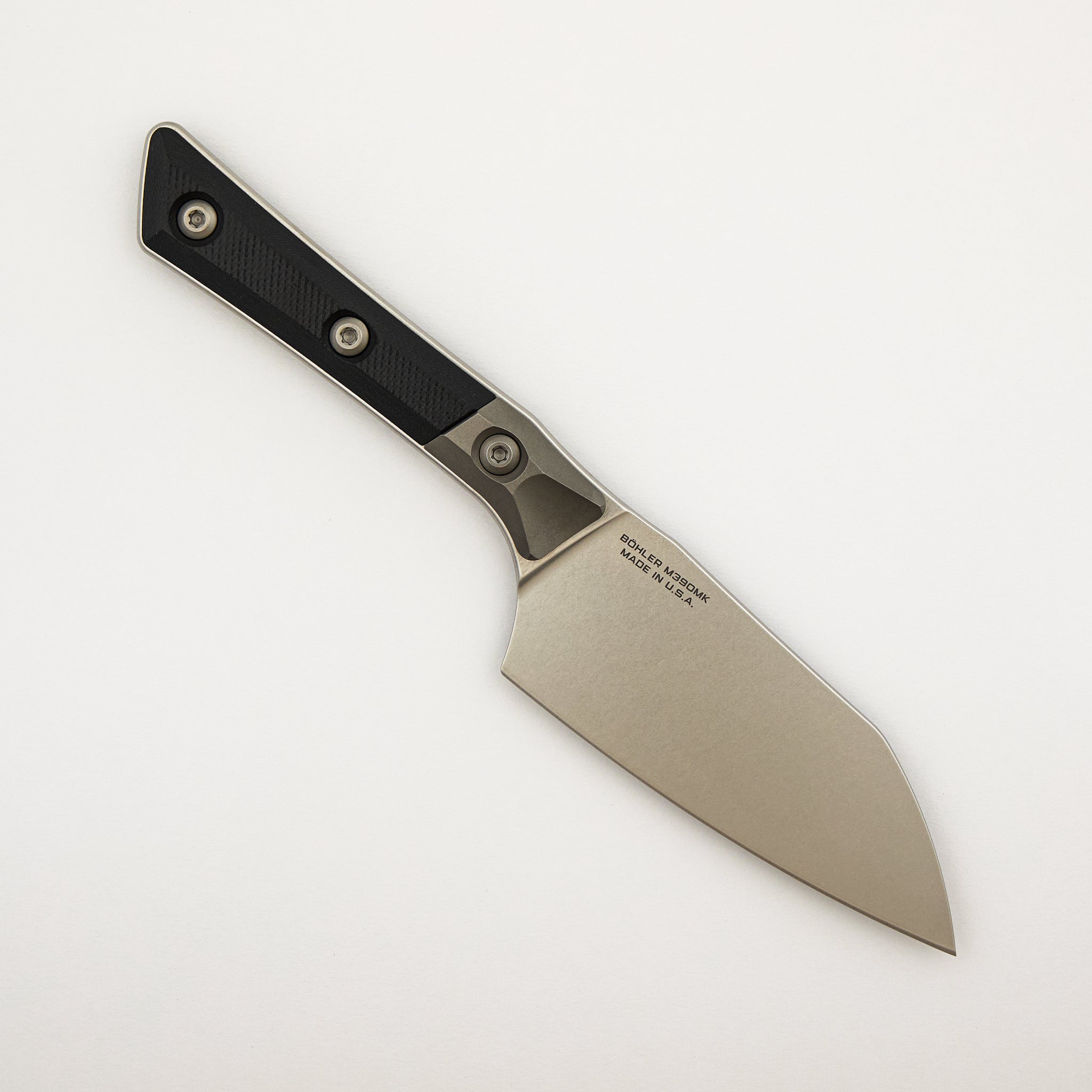 Santoku 4" - G-10 Black - Bead Blast Bolster - Stonewash Standard - 3300B-10 BK