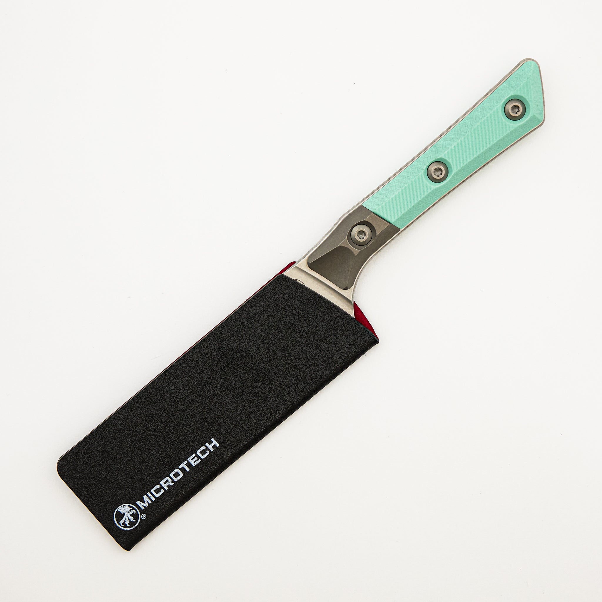Santoku 4" - G-10 Caribbean Blue - Bead Blast Bolster - Stonewash Standard - 3300B-10 CA
