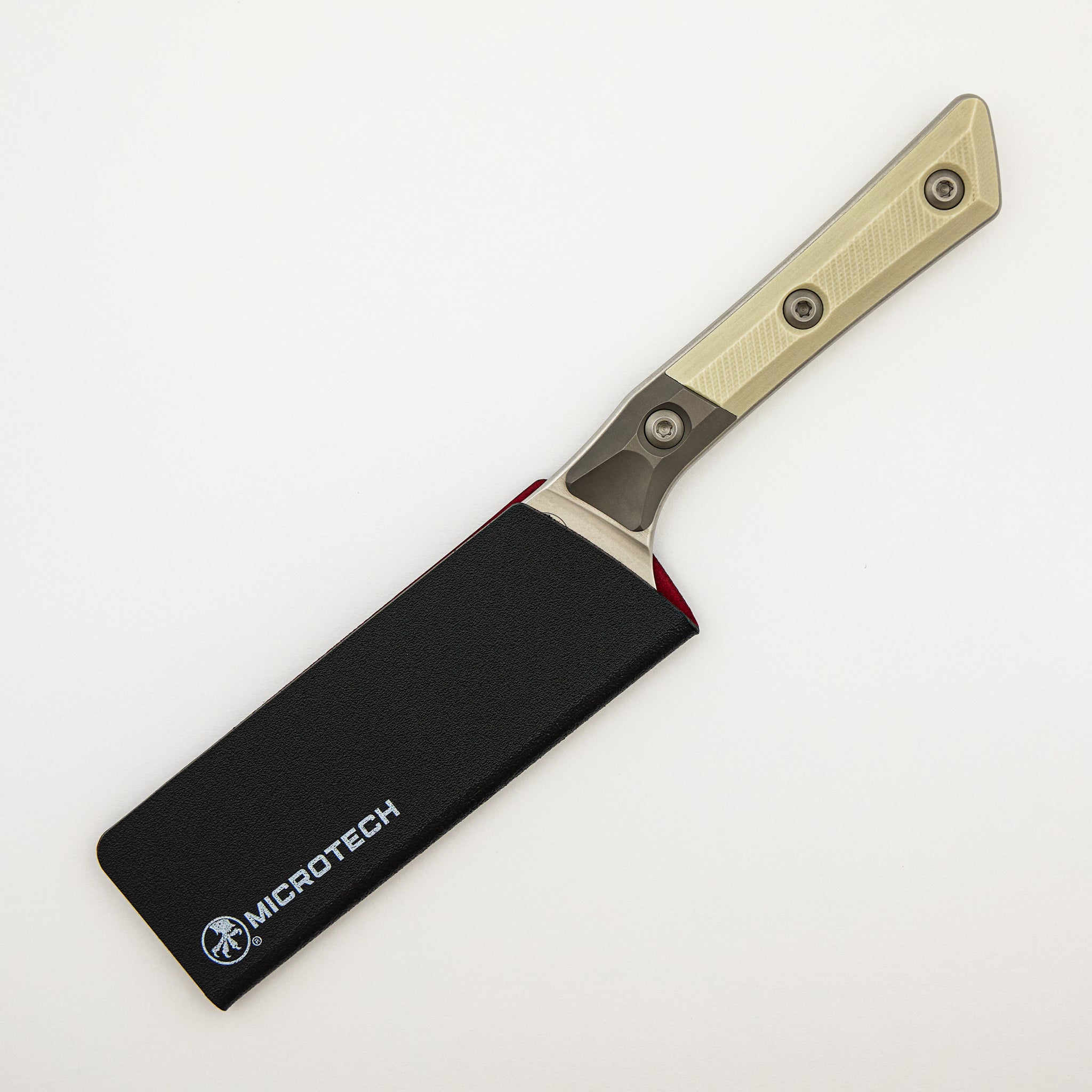 Santoku 4" - G-10 Ivory - Bead Blast Bolster - Stonewash Standard - 3300B-10 IV