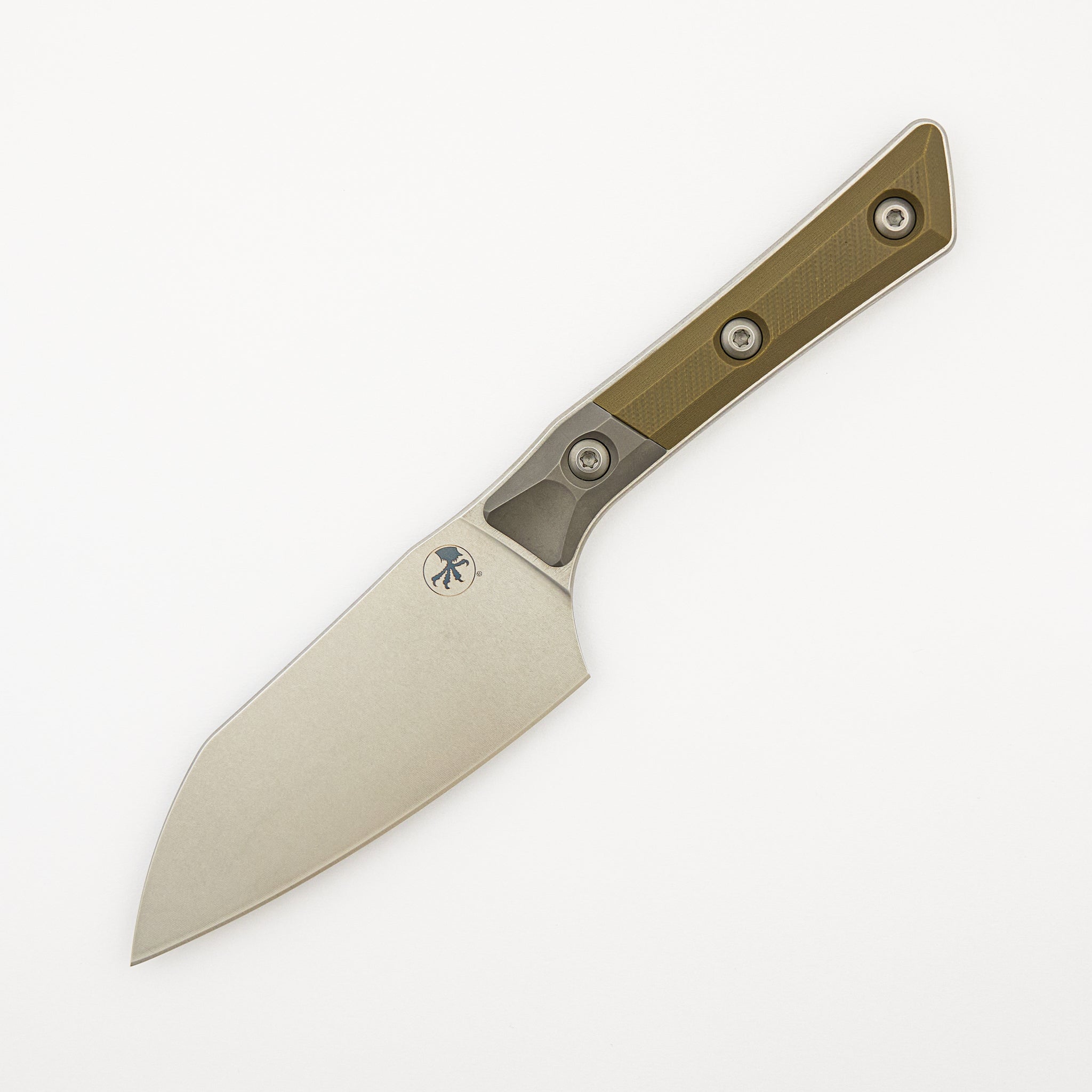 Santoku 4" - G-10 OD Green - Bead Blast Bolster - Stonewash Standard - 3300B-10 OD
