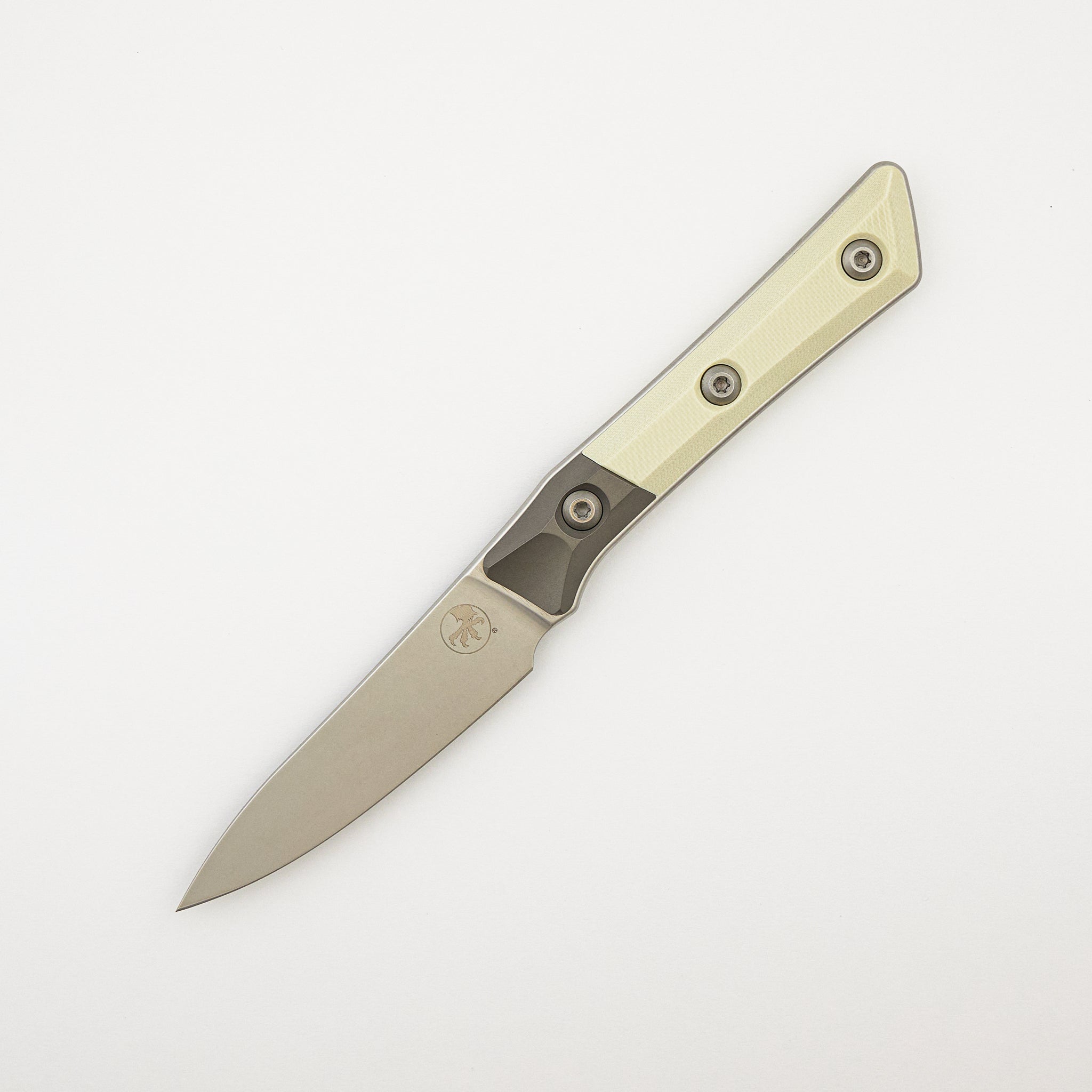 Pairing Knife - G10 Ivory - Bead Blast Bolster - Stonewash Standard - 3500B-10 IV
