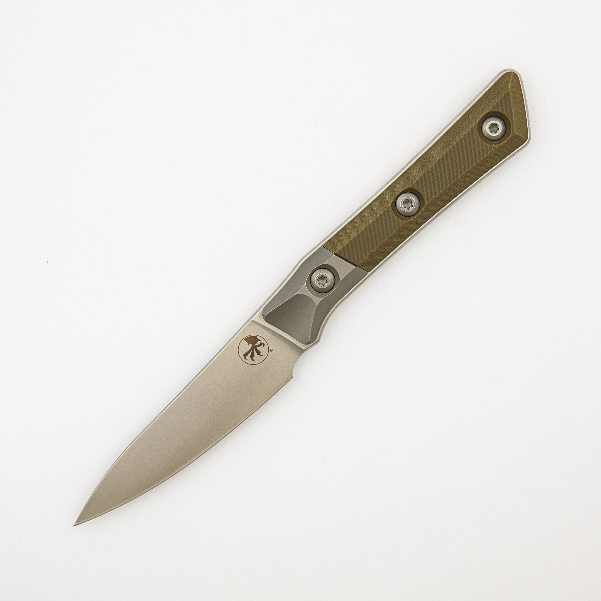 Pairing Knife - G10 OD Green - Bead Blast Bolster - Stonewash Standard - 3500B-10 OD