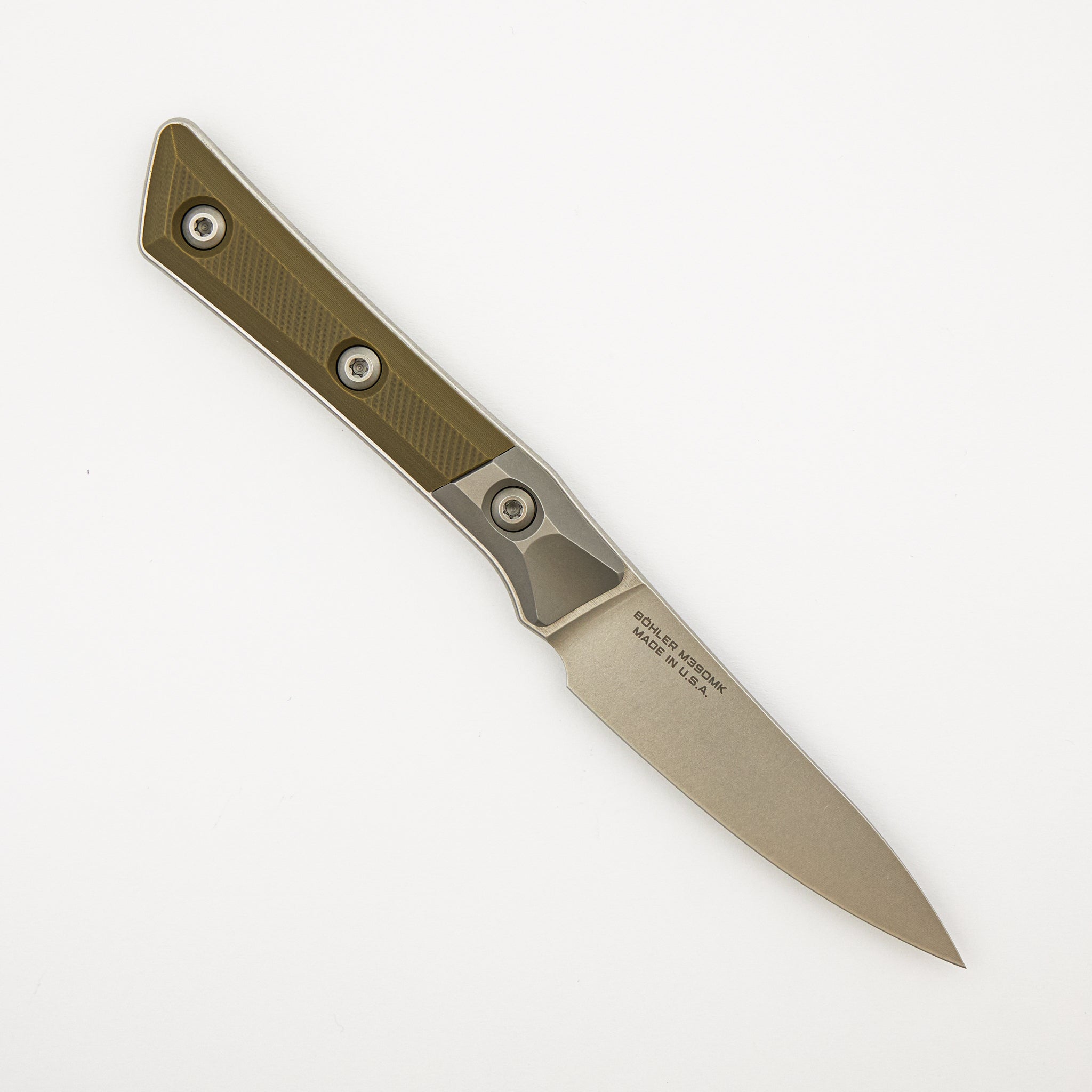 Pairing Knife - G10 OD Green - Bead Blast Bolster - Stonewash Standard - 3500B-10 OD