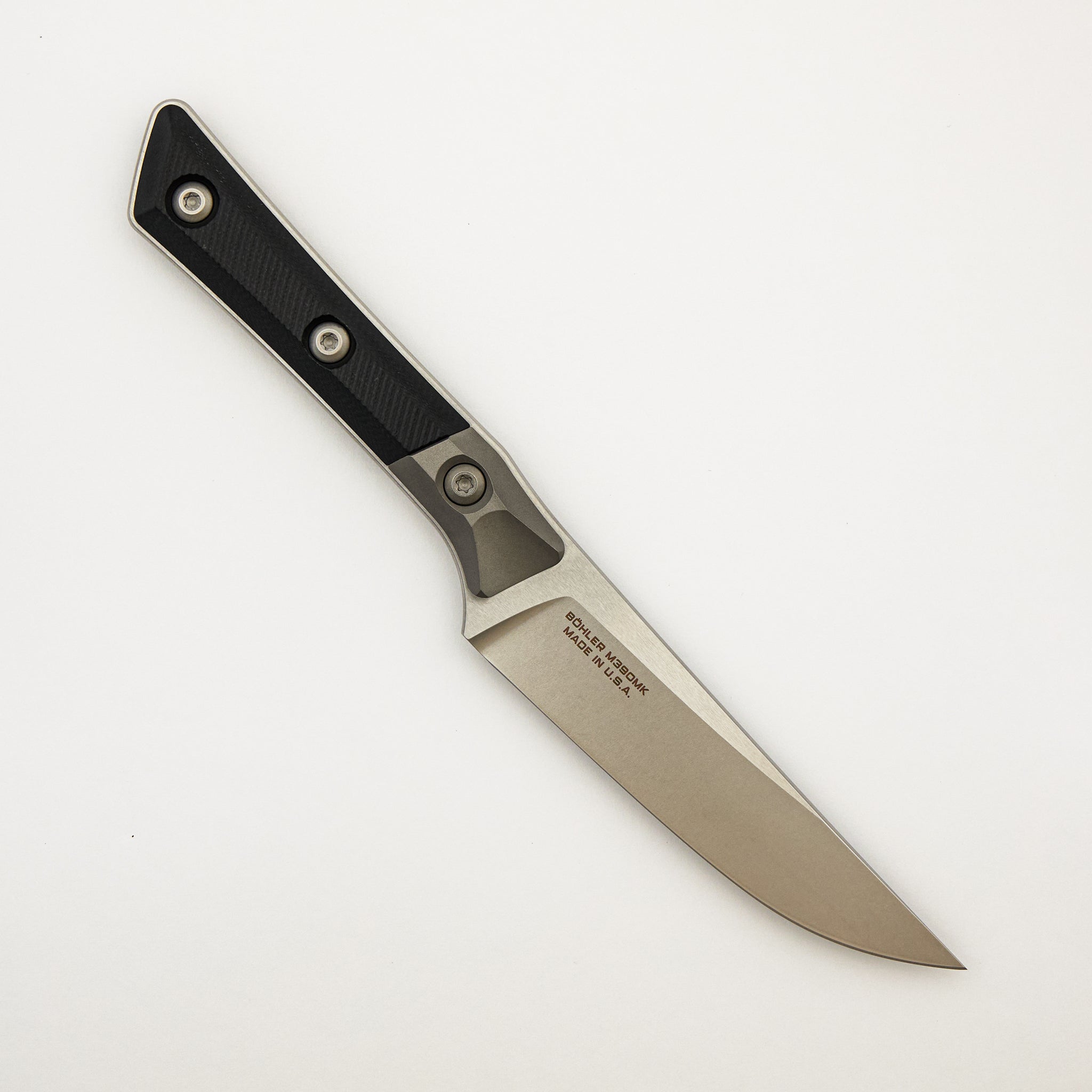 Steak Knife Set - G-10 Black - Bead Blast Bolster - Stonewash Standard - 3600B-10 SETBK