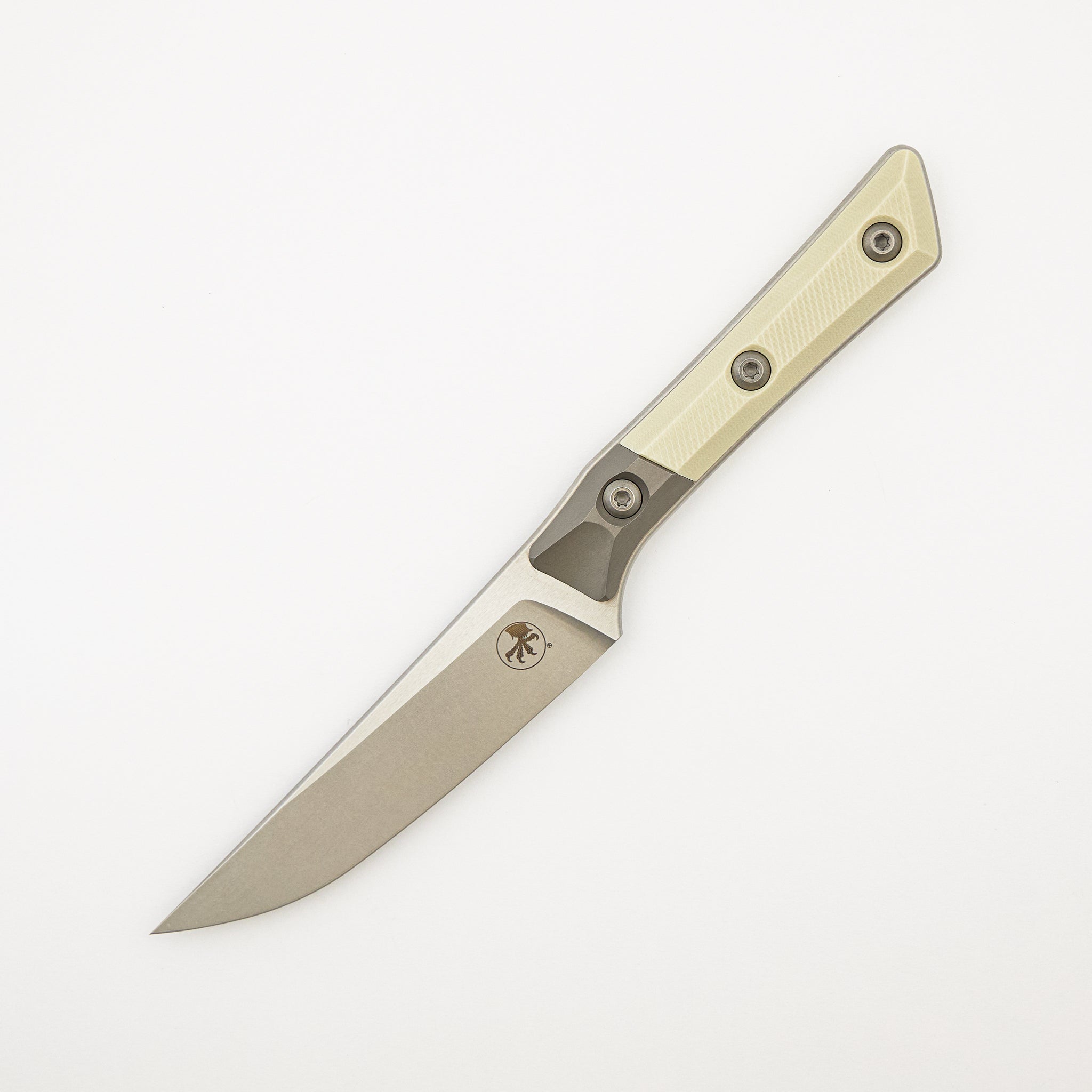 Steak Knife Set - G-10 Ivory - Bead Blast Bolster - Stonewash Standard - 3600B-10 SETIV
