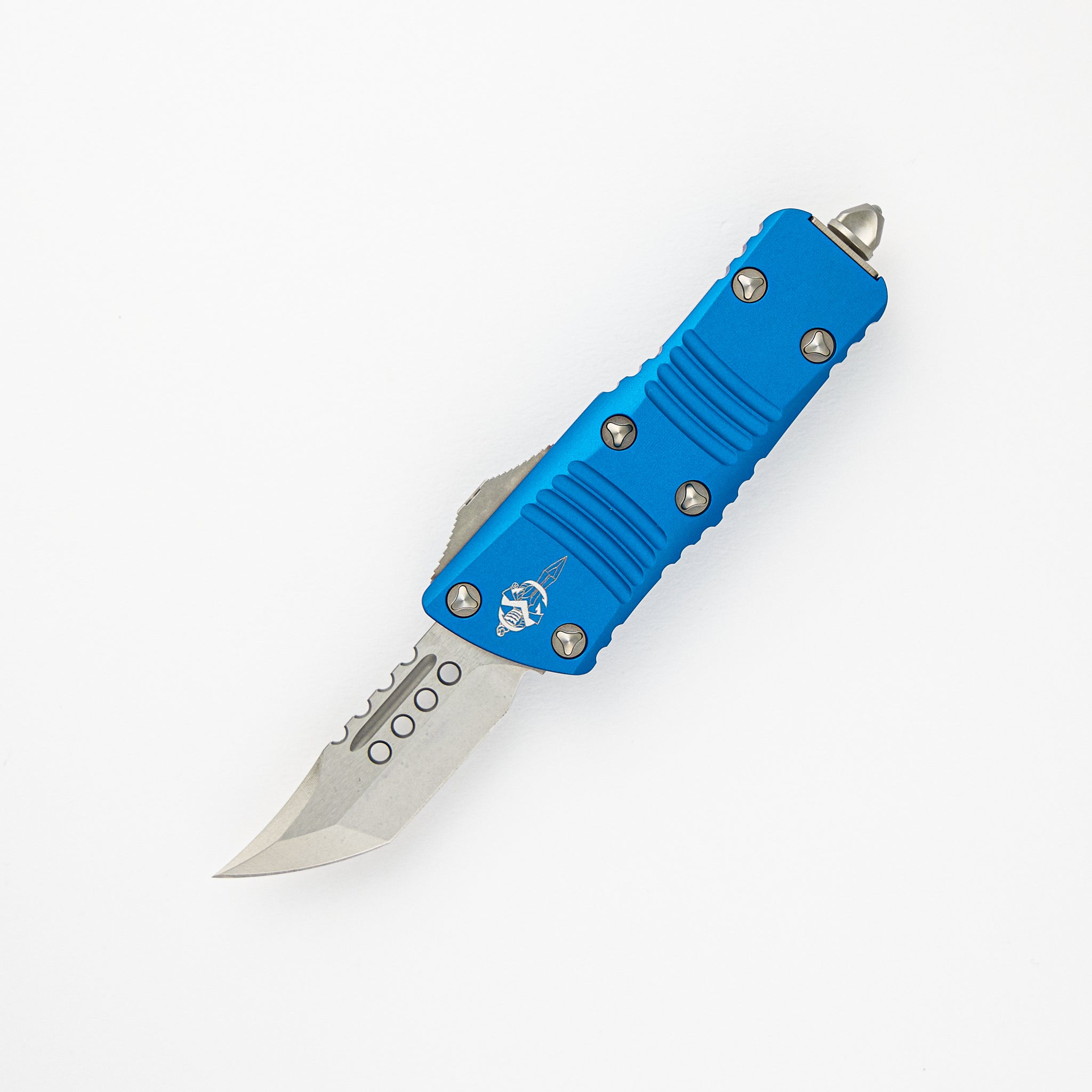 MICROTECH TROODON MINI HELLHOUND SIGNATURE SERIES BLUE STONEWASH STANDARD 819-10 BLS