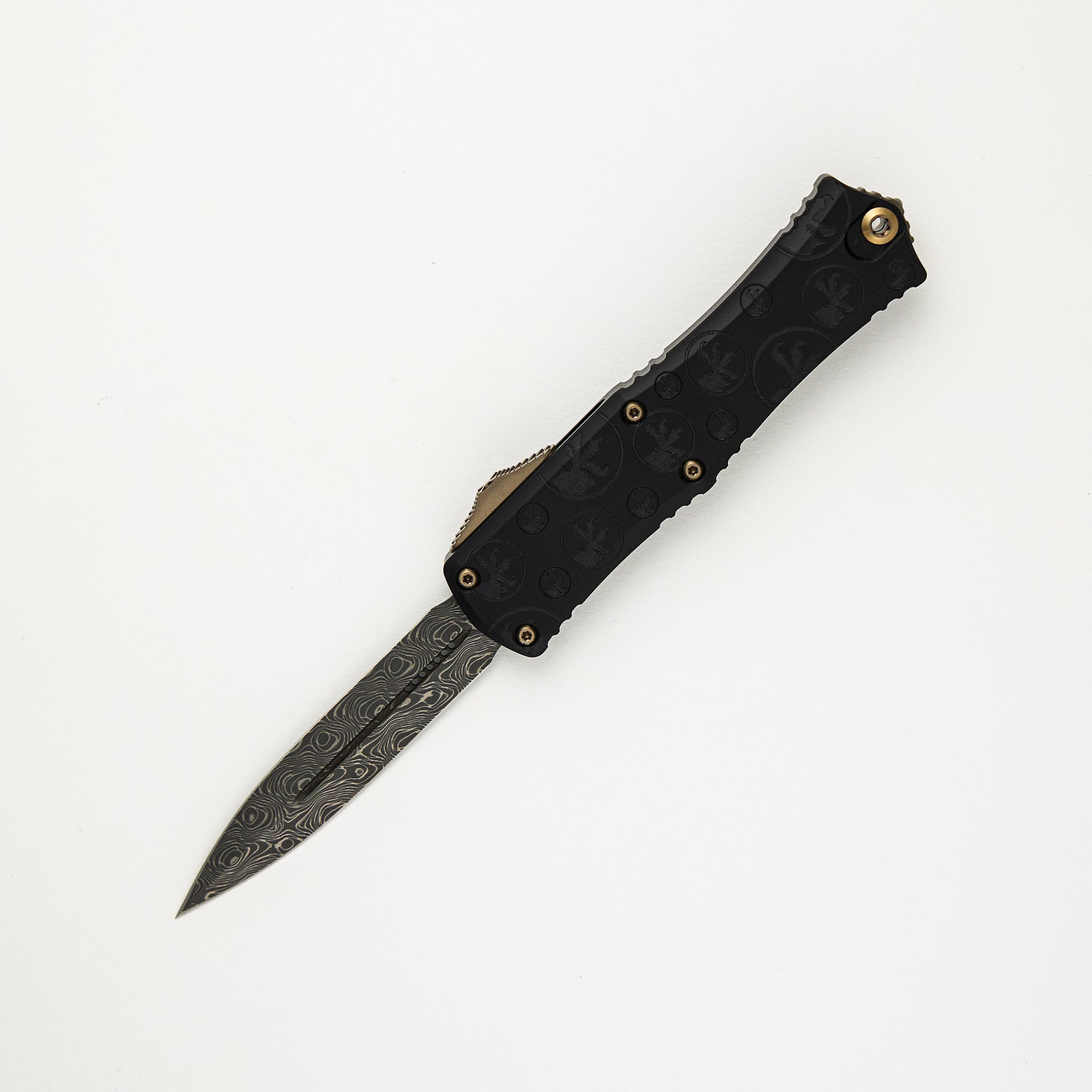 Microtech Mini Hera II Bayonet Signature Series Claw Burst Black Handle Standard 1701M-16CBS S/N 006