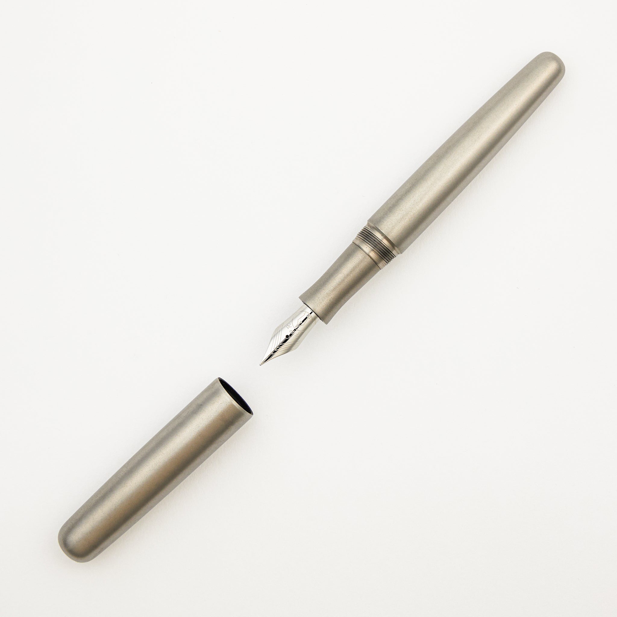 Homage Fountain Pen - Titanium - Bead Blasted