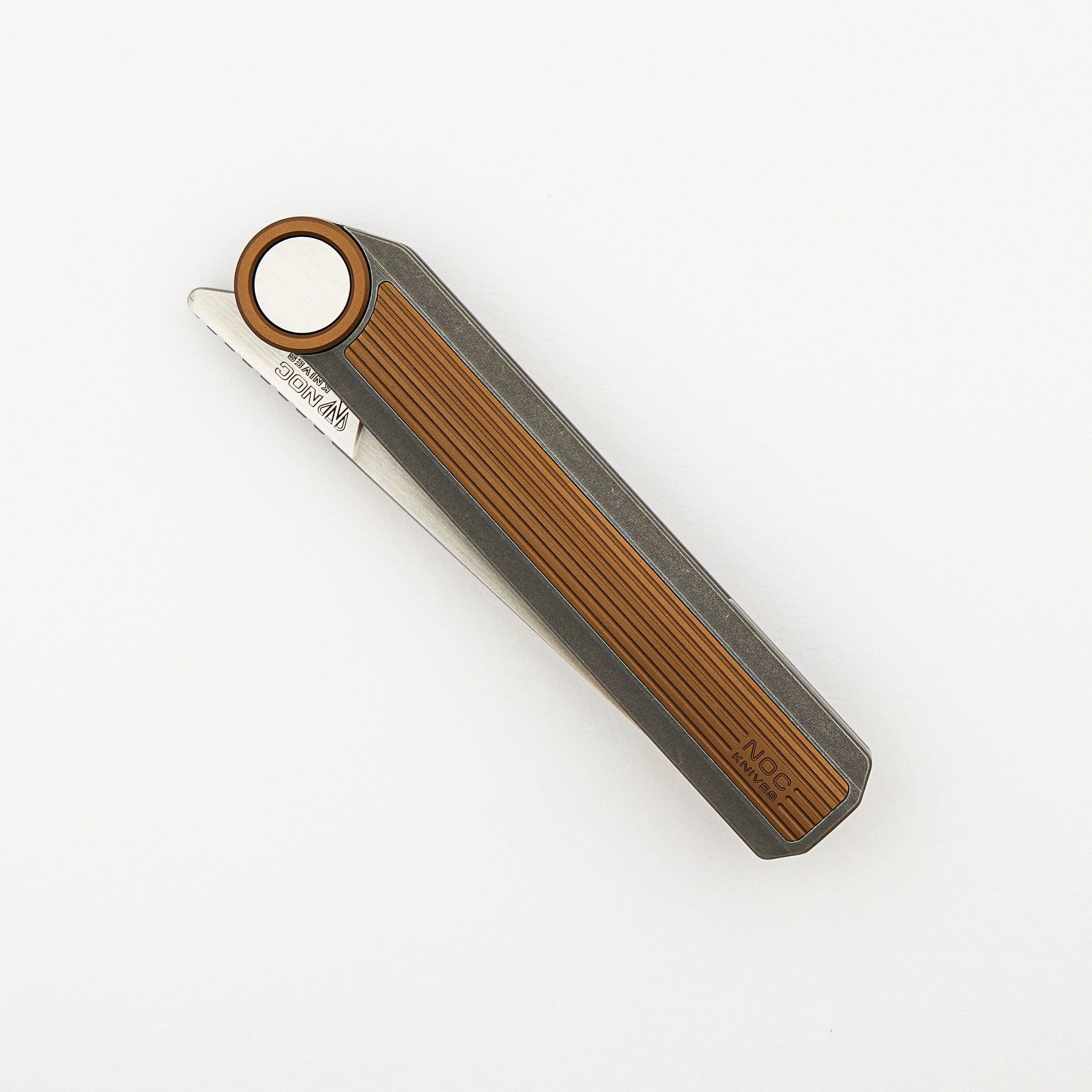 MT-20 - Stonewashed/Bronze Anodized Titanium Handle - M390 Blade