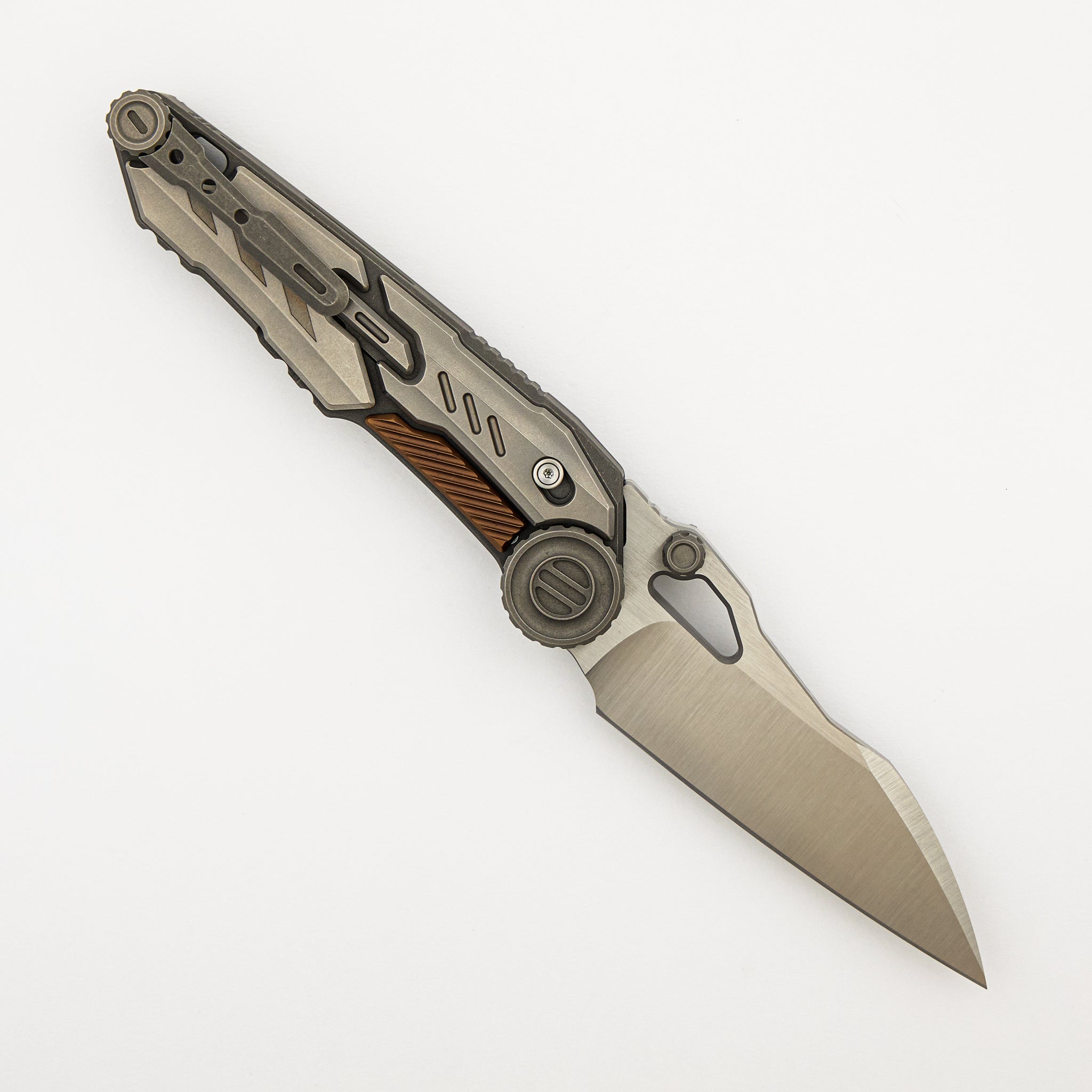 MTSS - Stonewash/Bronze Anodized Titanium Handle - Vanax Blade