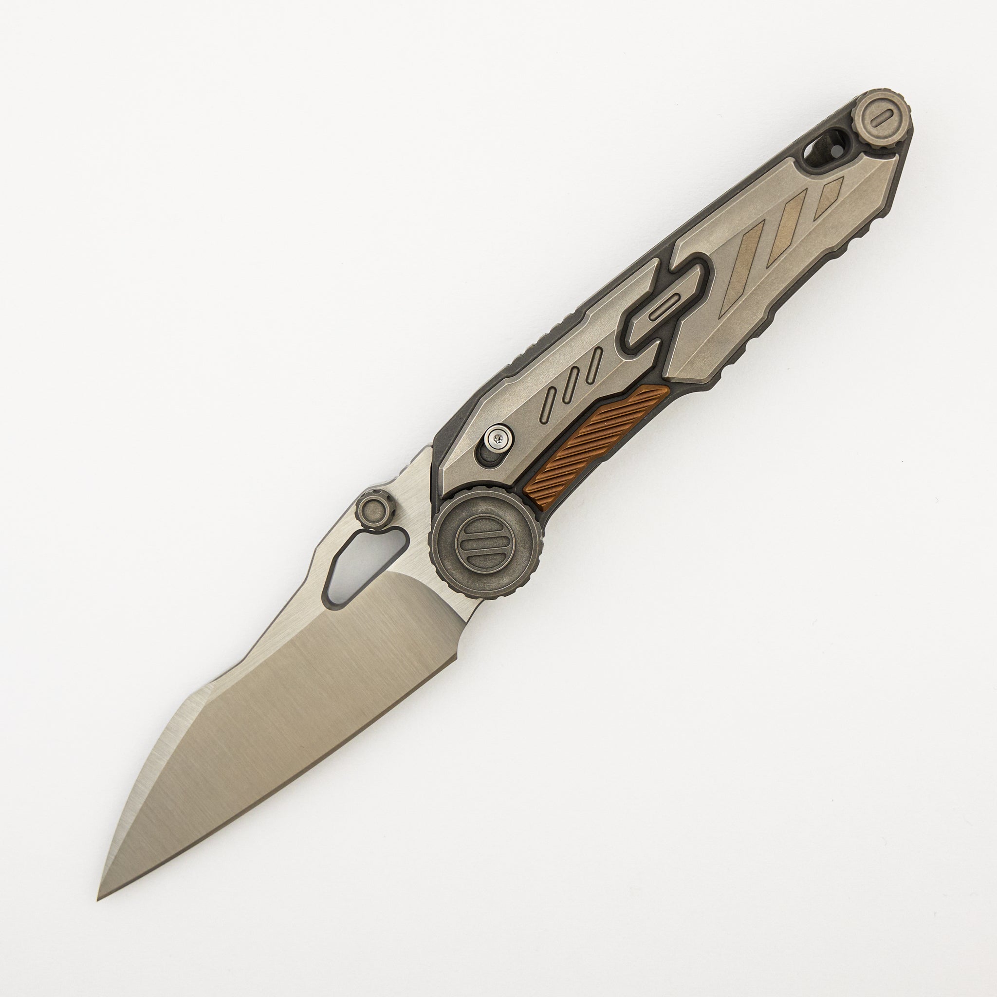 MTSS - Stonewash/Bronze Anodized Titanium Handle - Vanax Blade