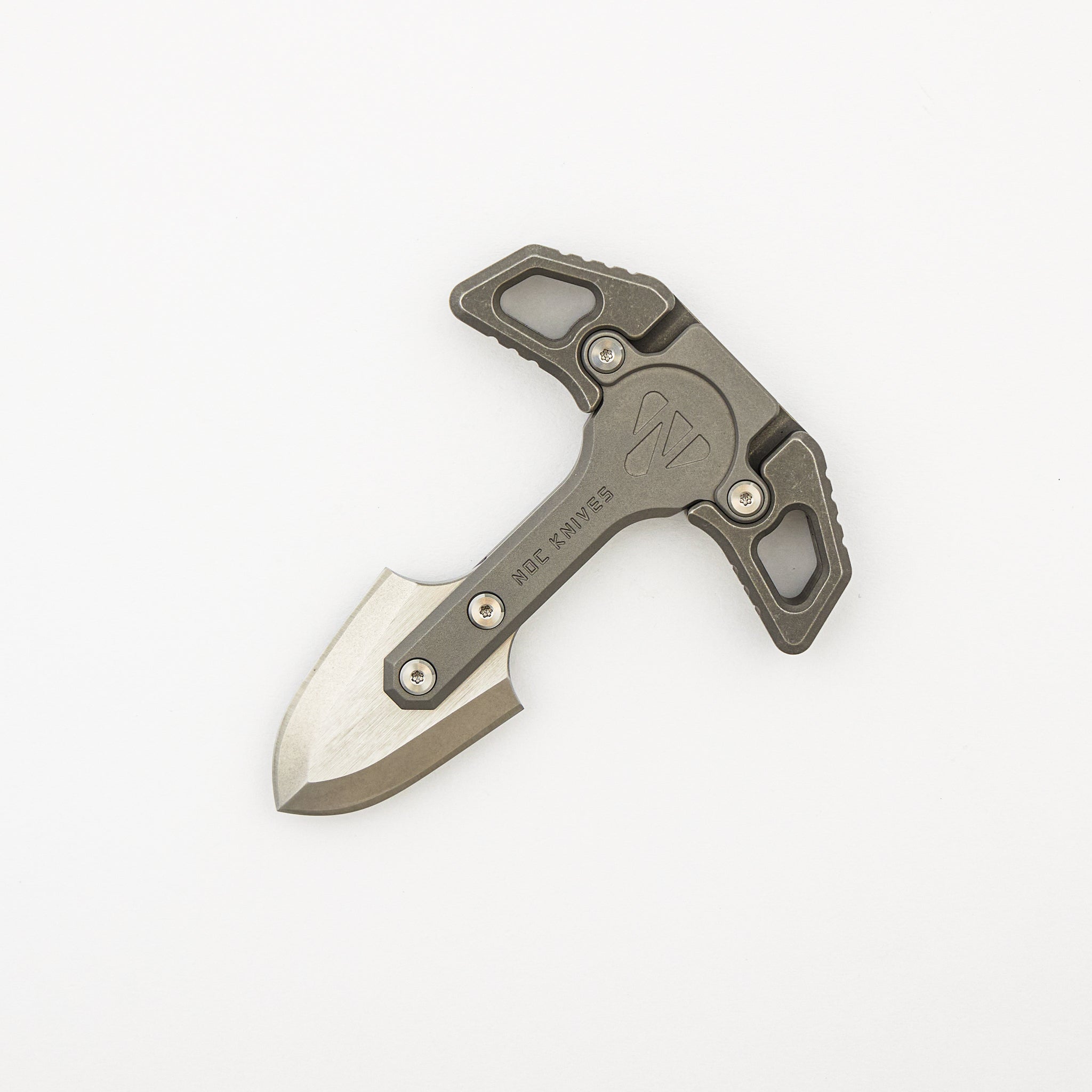 E-002-01 Push Dagger - Stonewash Titanium Handle