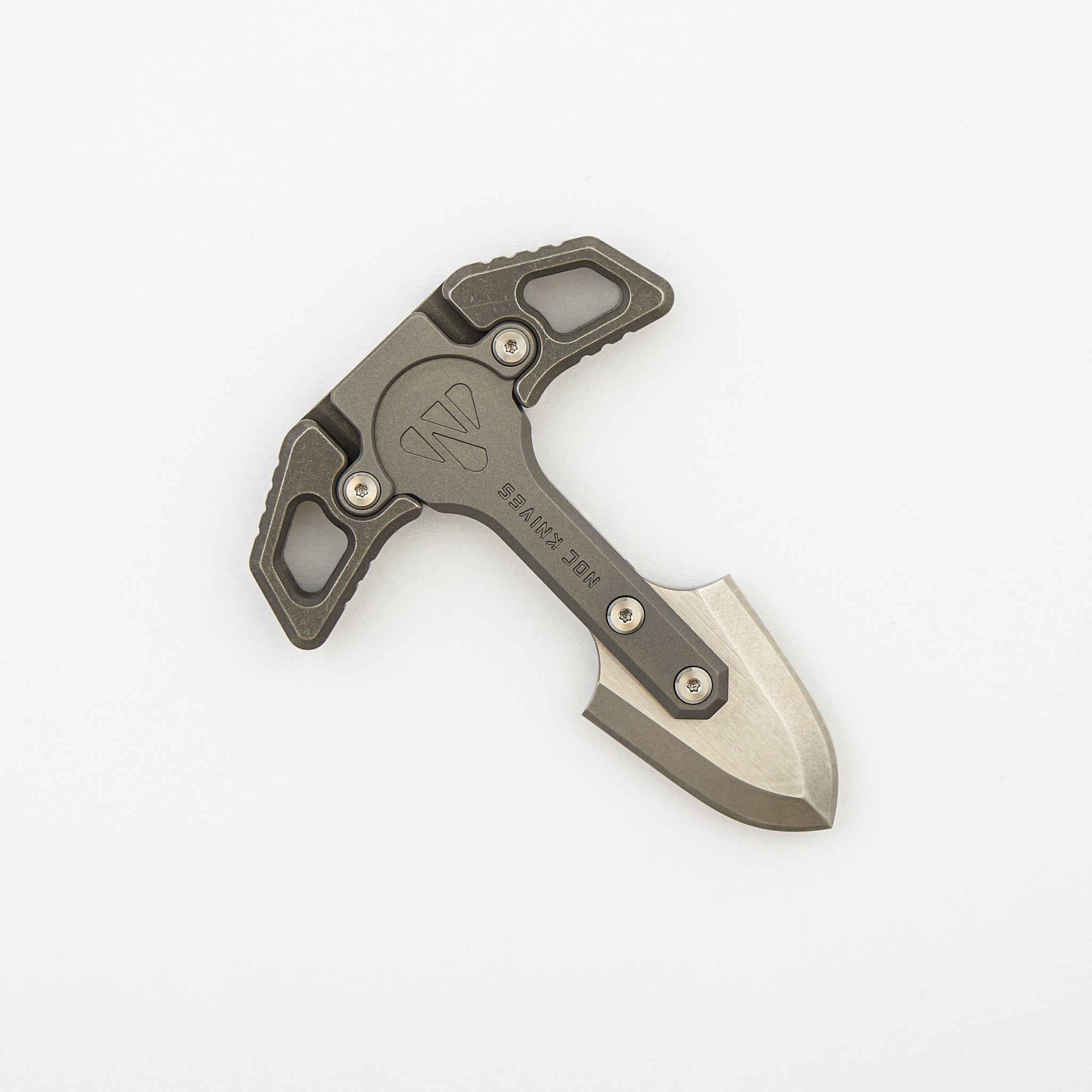E-002-01 Push Dagger - Stonewash Titanium Handle