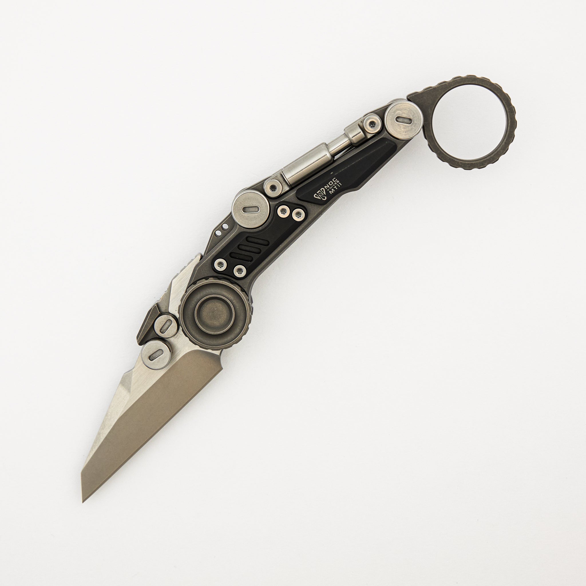 MT-11 Shuukaku - Stonewash/Black Titanium Handle - M390 Blade