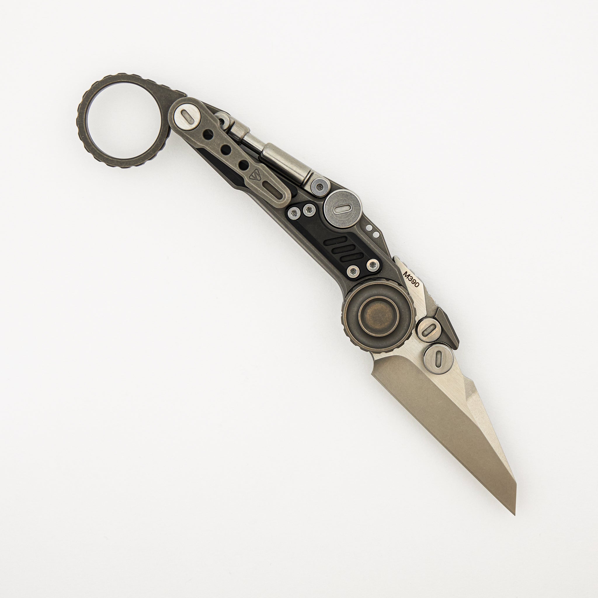 MT-11 Shuukaku - Stonewash/Black Titanium Handle - M390 Blade