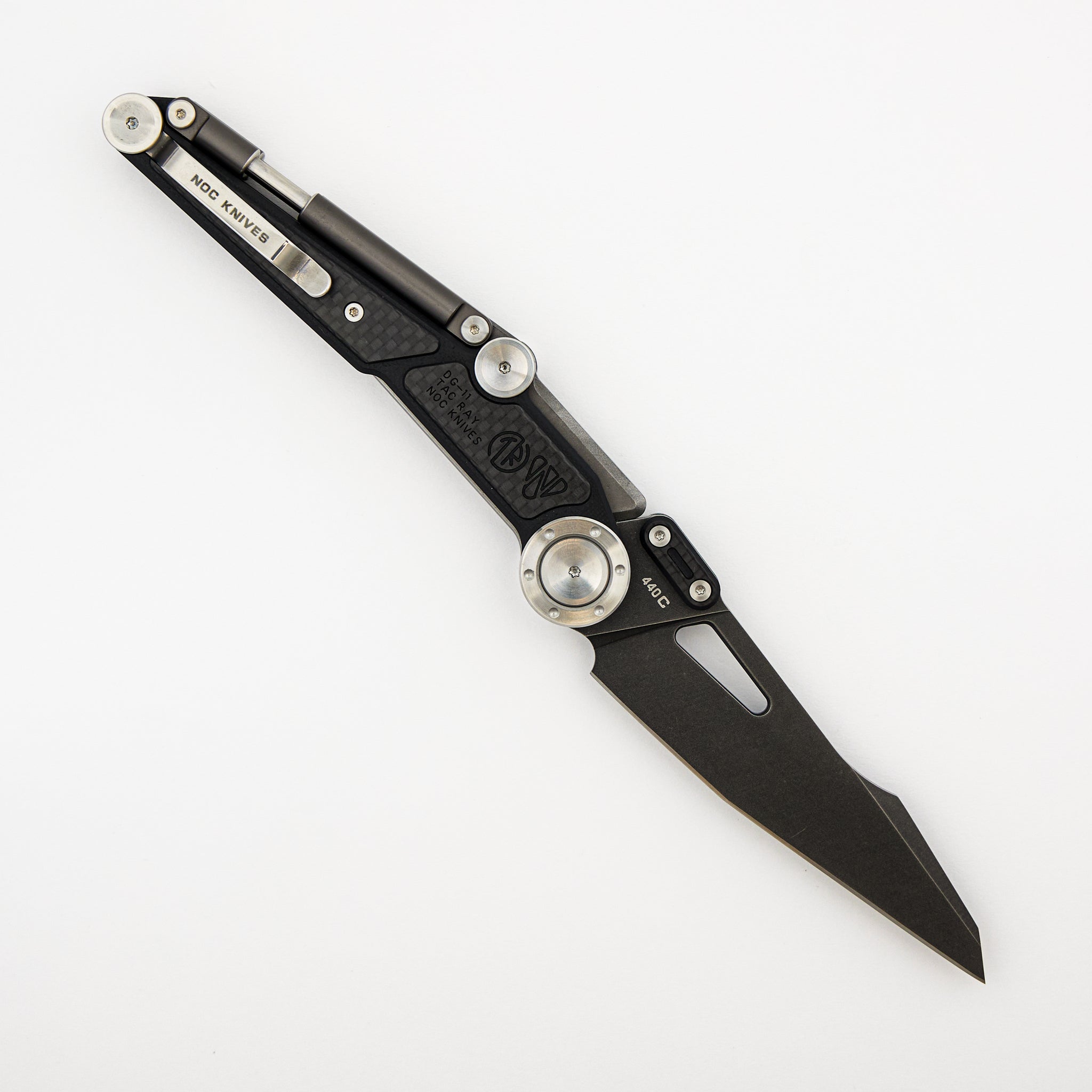 Tacray DG-11 - Black G10/Carbon Fiber Handle - 440C Blade