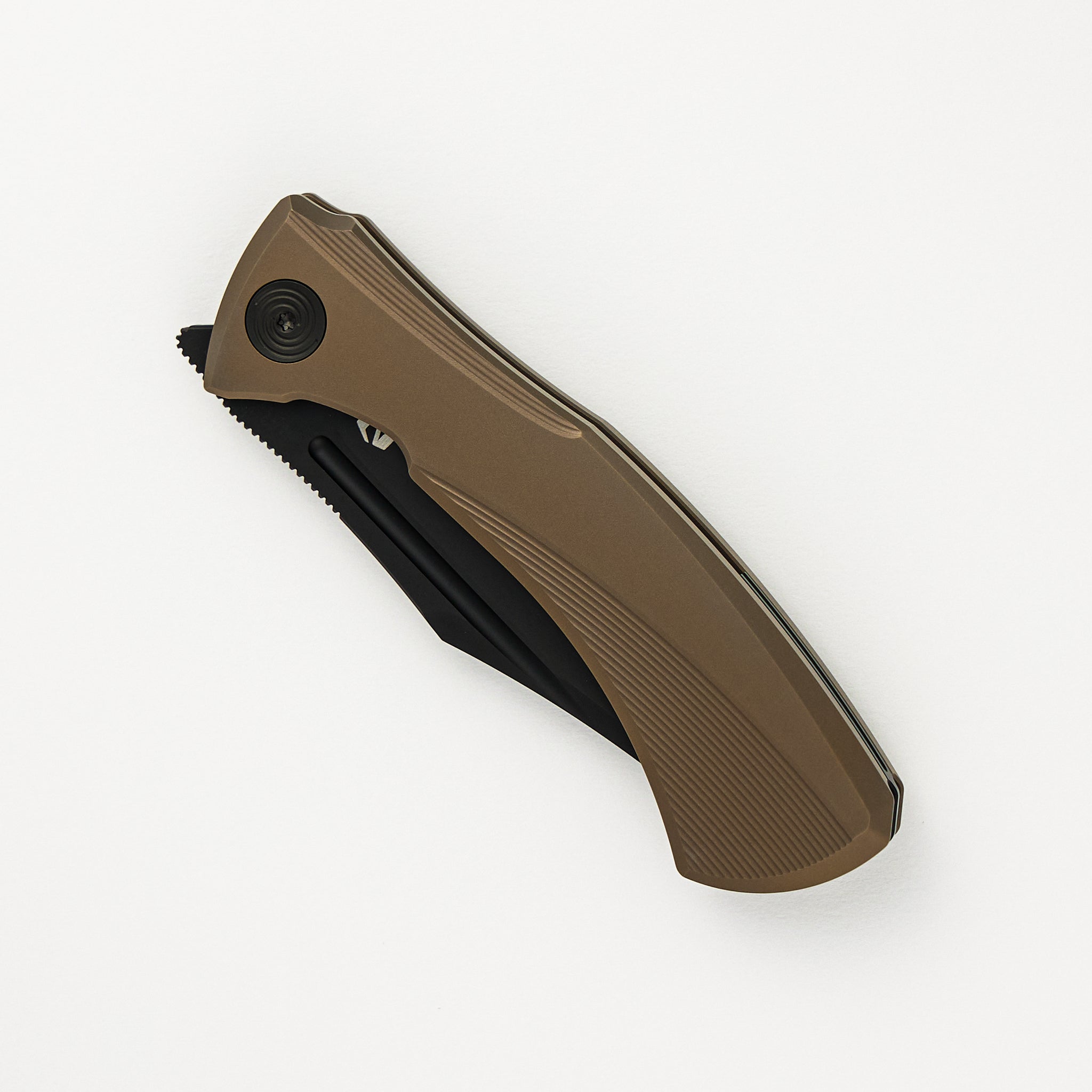 Null Knives Ghoul - Ti Bronze Anodized Handle - Black PVD M390 Blade