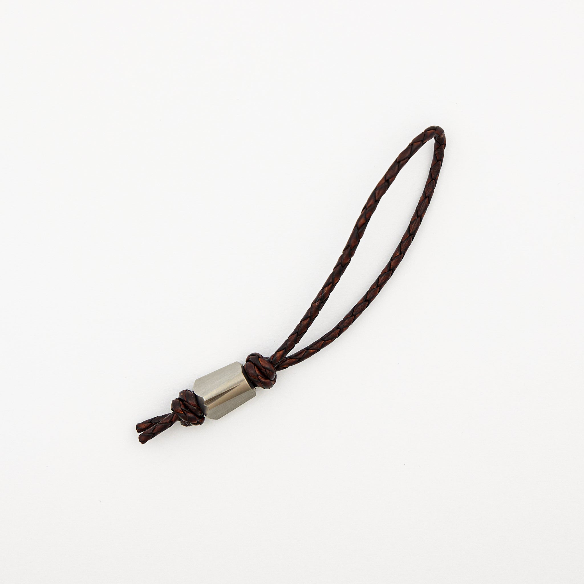 Bead – Titanium - Brown Leather