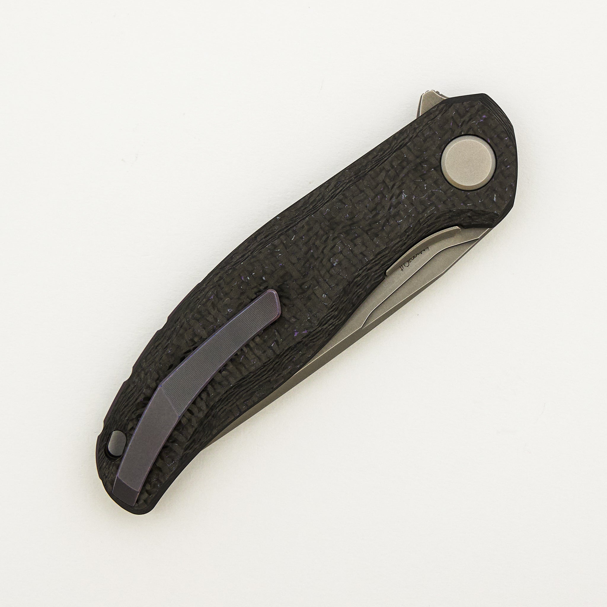 Stellar CF First Production – Purple Carbon Fiber Handle – MagnaCut Blade – MRBS