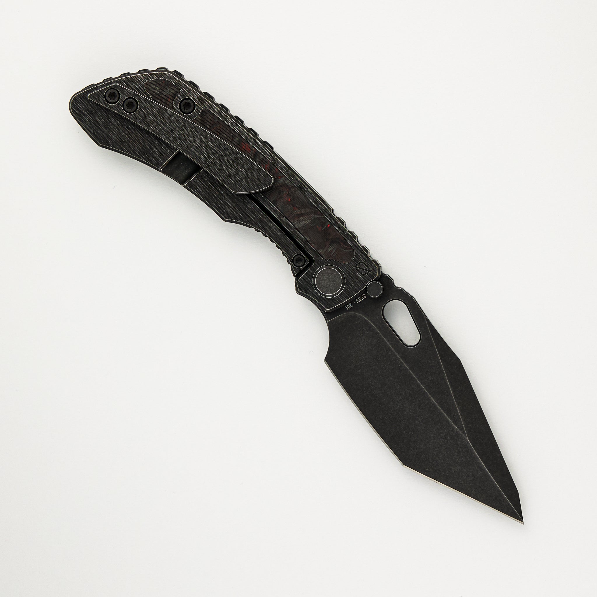 Custom Knife Factory / Jon Sorensen Design Evo-4 / Evo-T - S90V - Carbon Fiber Inlays