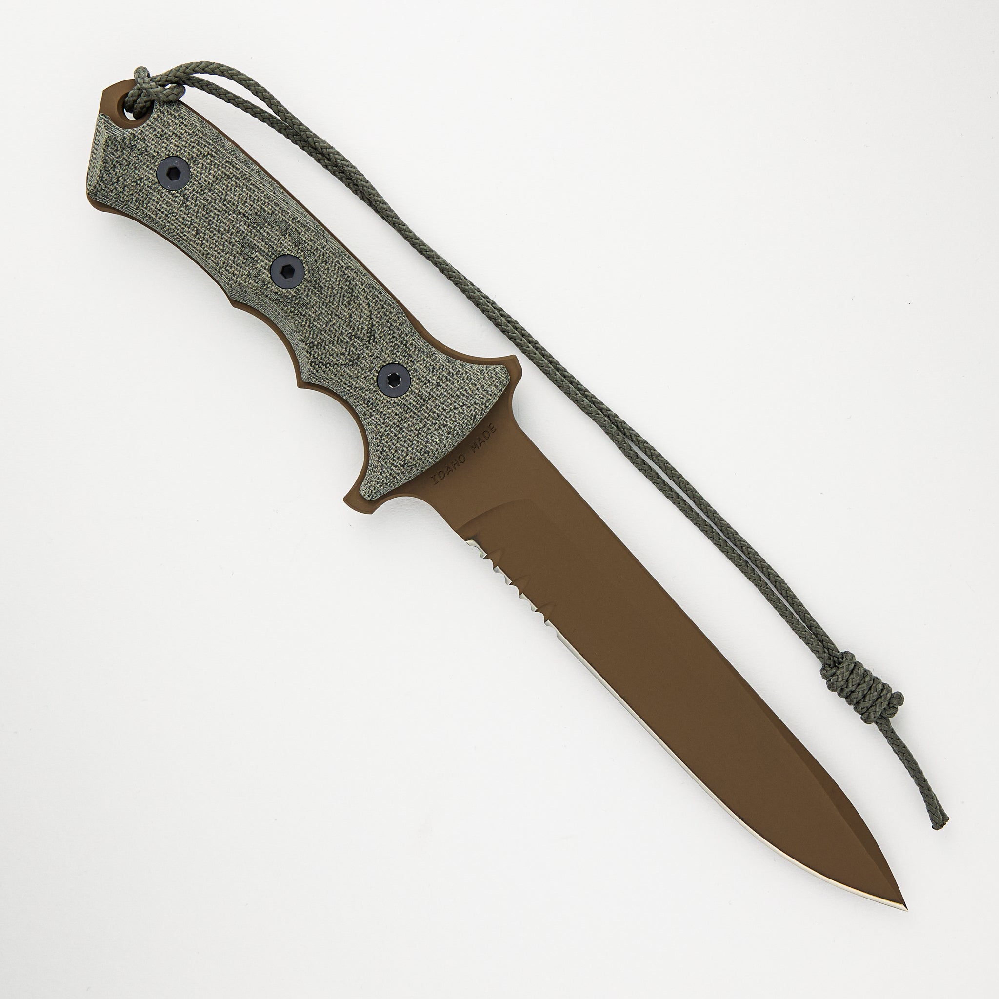 Chris Reeve Green Beret 7" - Serrated Flat Dark Earth S35VN Blade