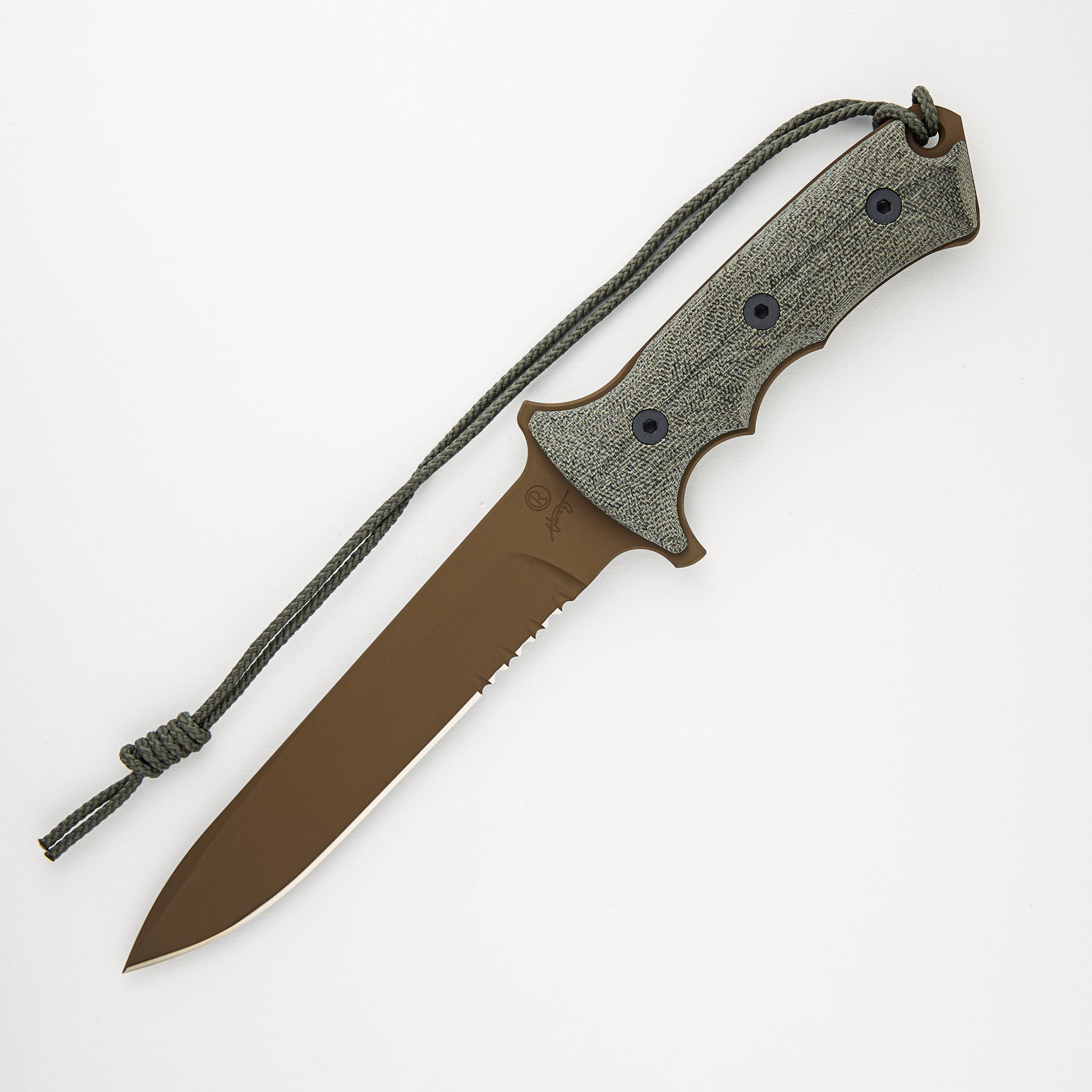 Chris Reeve Green Beret 7" - Serrated Flat Dark Earth S35VN Blade