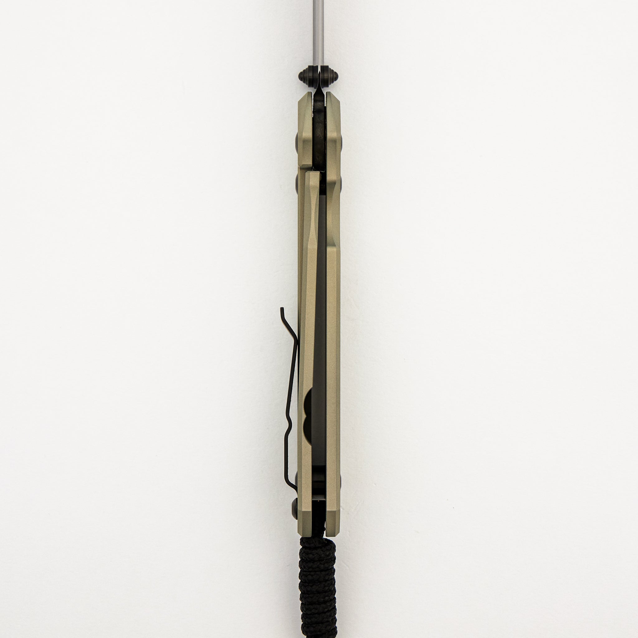 Large Sebenza 31 - Champagne Cerakote - Drop Point Black DLC MagnaCut Blade - Black DLC Hardware