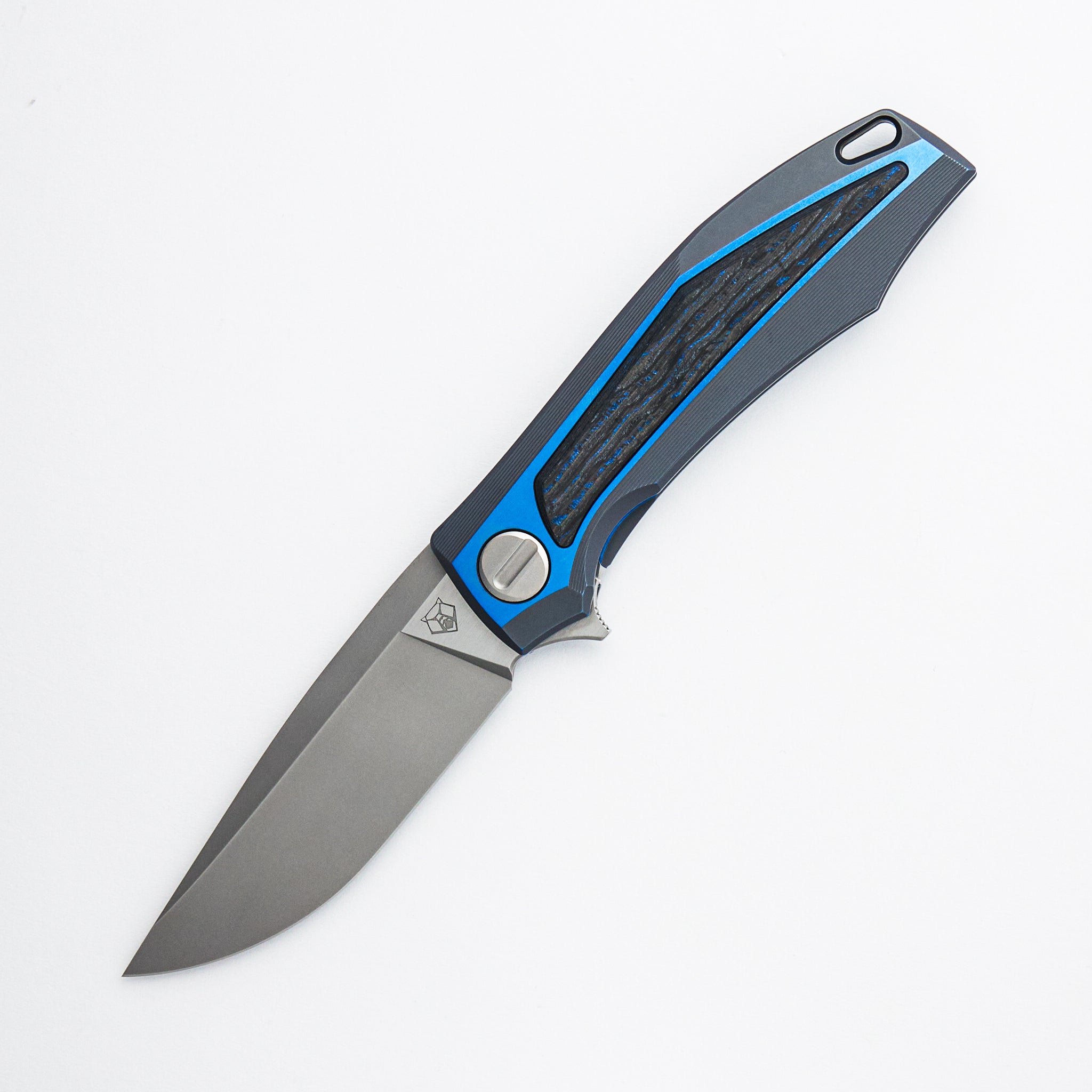 Stormy KMP (RKMP) - S90V Blade - Titanium/Wind & Rain CarboTi Handle - SRRBS (Charles Marlowe Design)