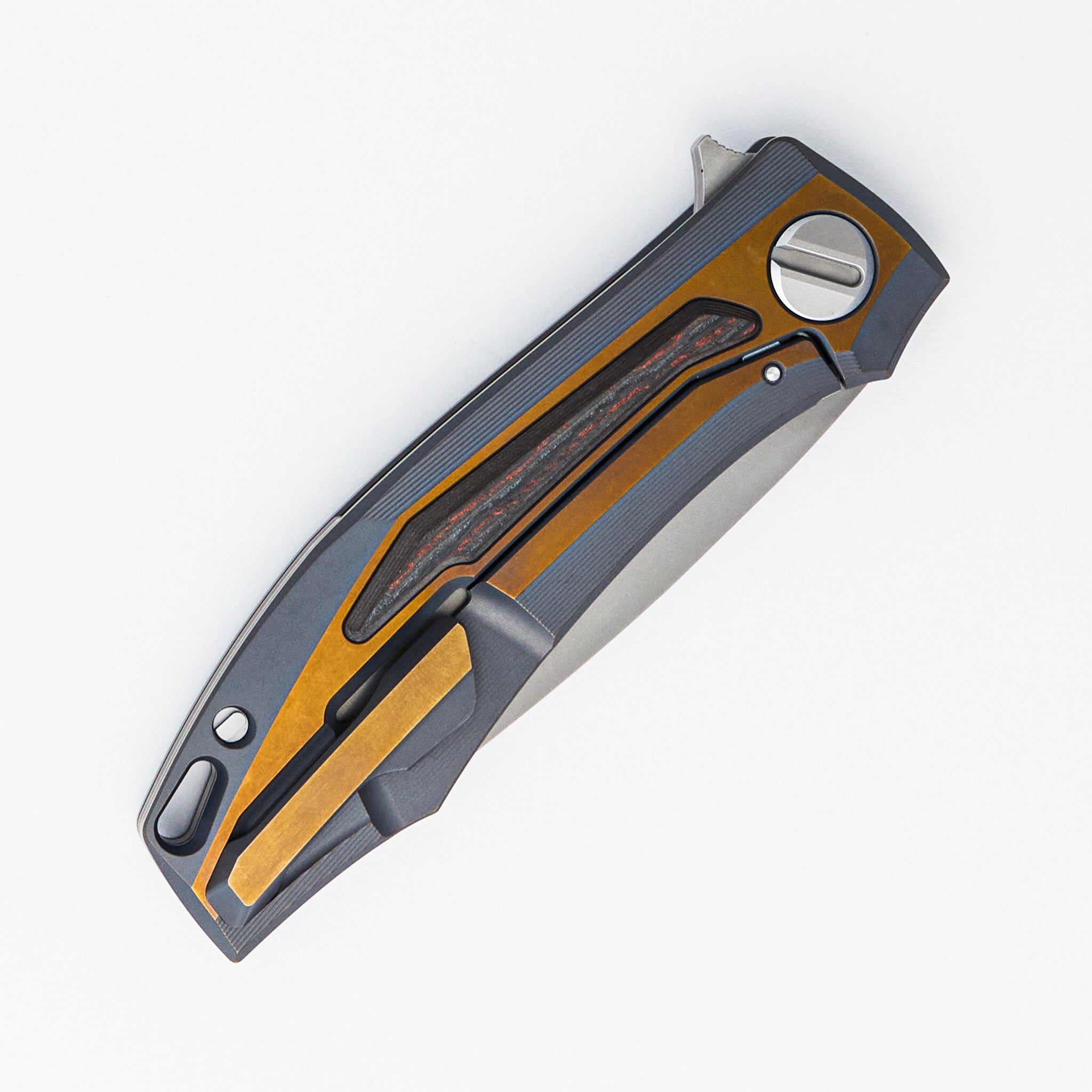 Molten KMP (RKMP) - S90V Blade - Titanium/Lava & Ash CarboTi Handle - SRRBS (Charles Marlowe Design)
