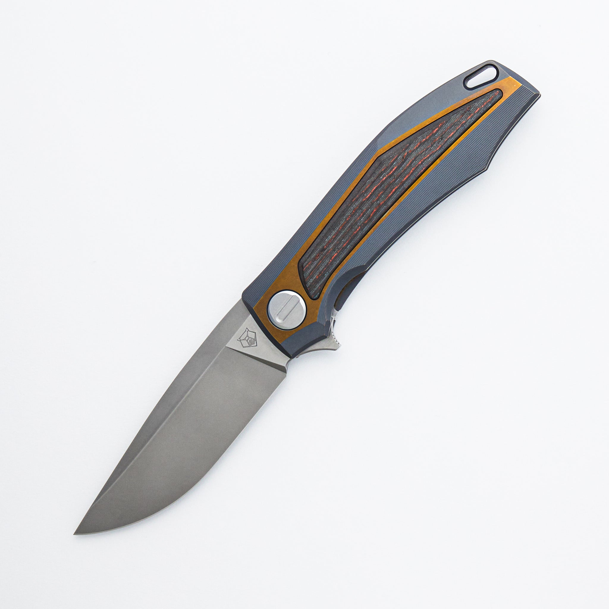 Molten KMP (RKMP) - S90V Blade - Titanium/Lava & Ash CarboTi Handle - SRRBS (Charles Marlowe Design)