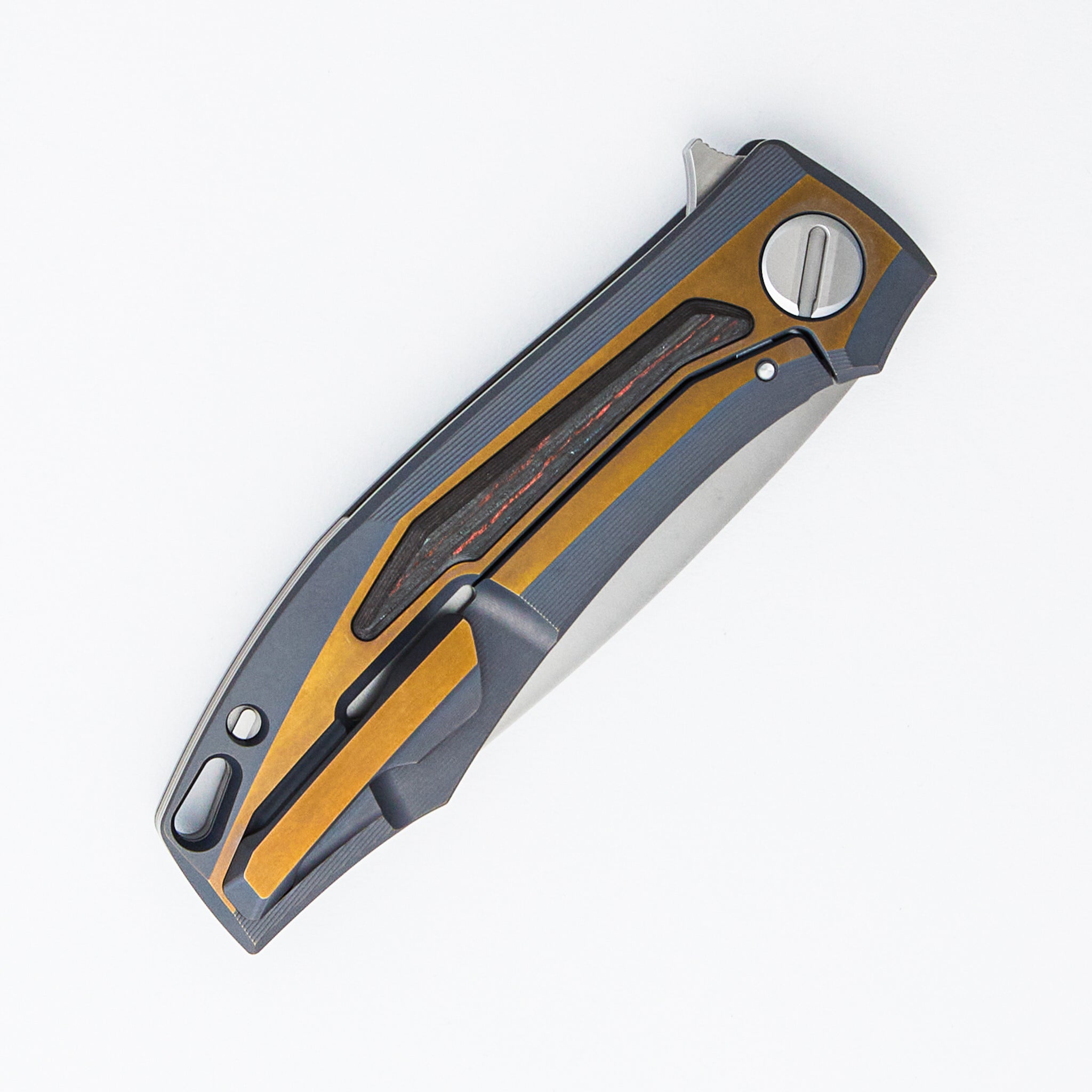 Molten KMP (RKMP) - S90V Blade - Titanium/Lava & Ash CarboTi Handle - SRRBS (Charles Marlowe Design)