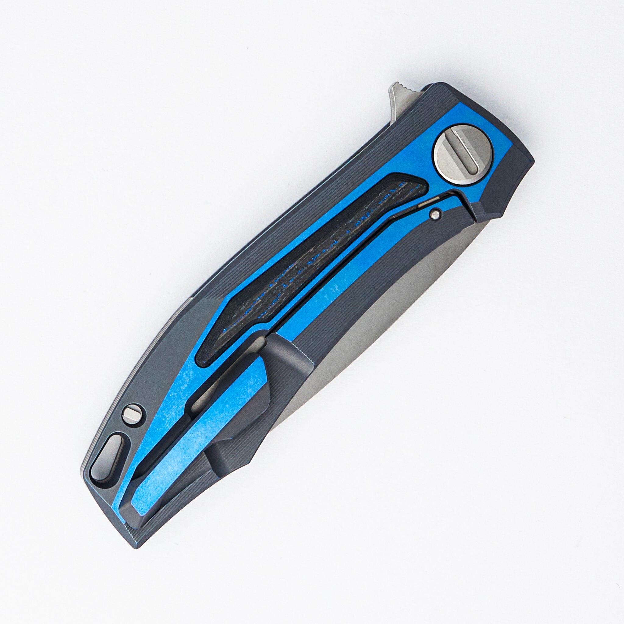 Stormy KMP (RKMP) - S90V Blade - Titanium/Wind & Rain CarboTi Handle - SRRBS (Charles Marlowe Design)