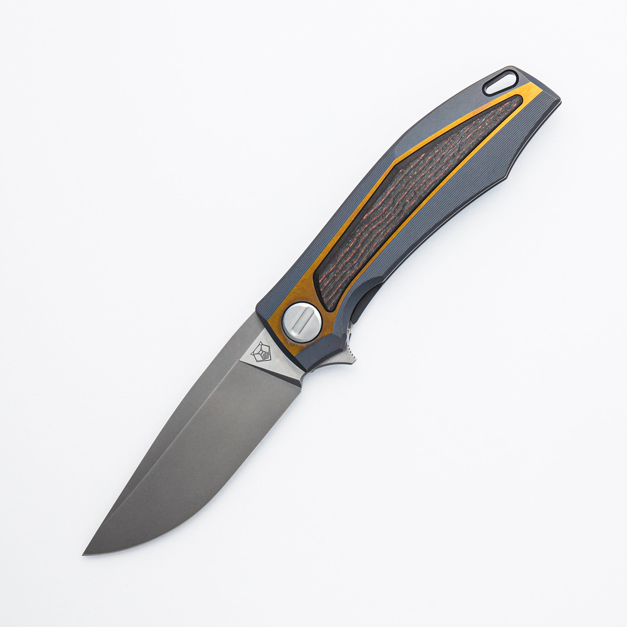 Molten KMP (RKMP) - S90V Blade - Titanium/Lava & Ash CarboTi Handle - SRRBS (Charles Marlowe Design)
