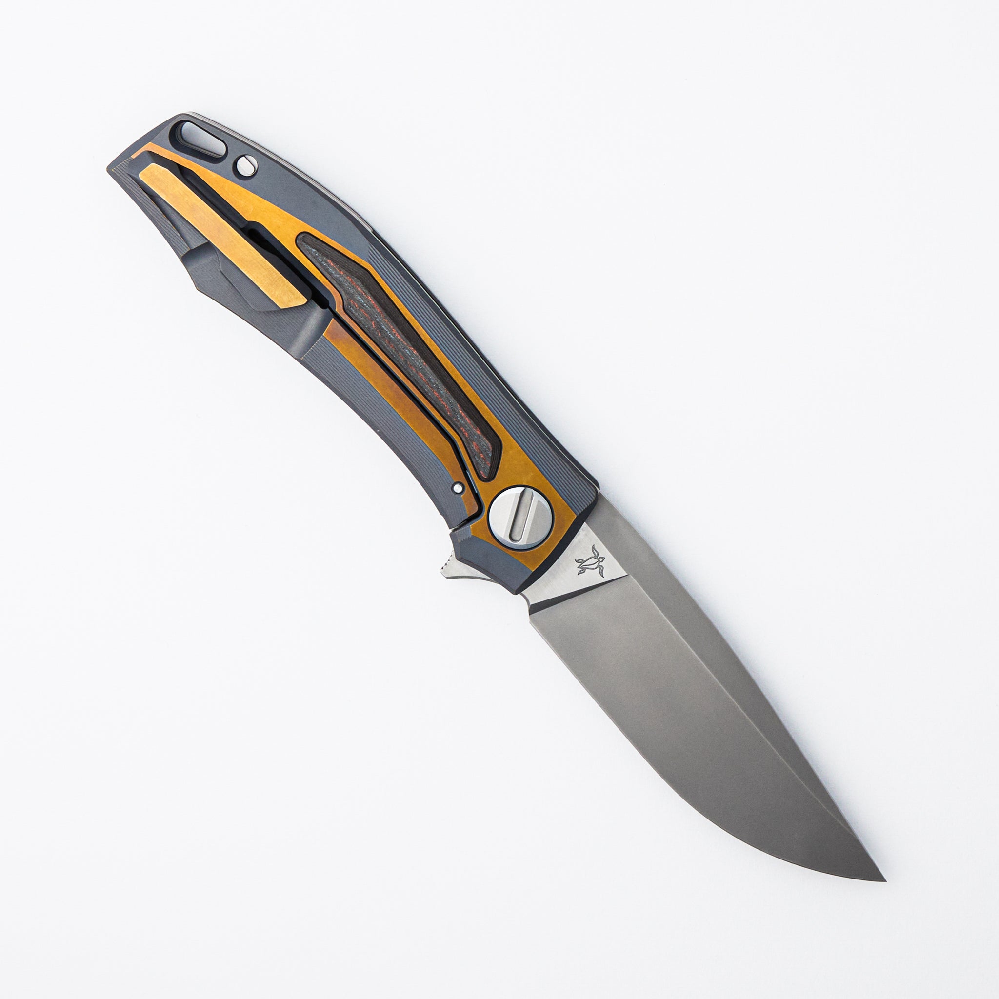 Molten KMP (RKMP) - S90V Blade - Titanium/Lava & Ash CarboTi Handle - SRRBS (Charles Marlowe Design)