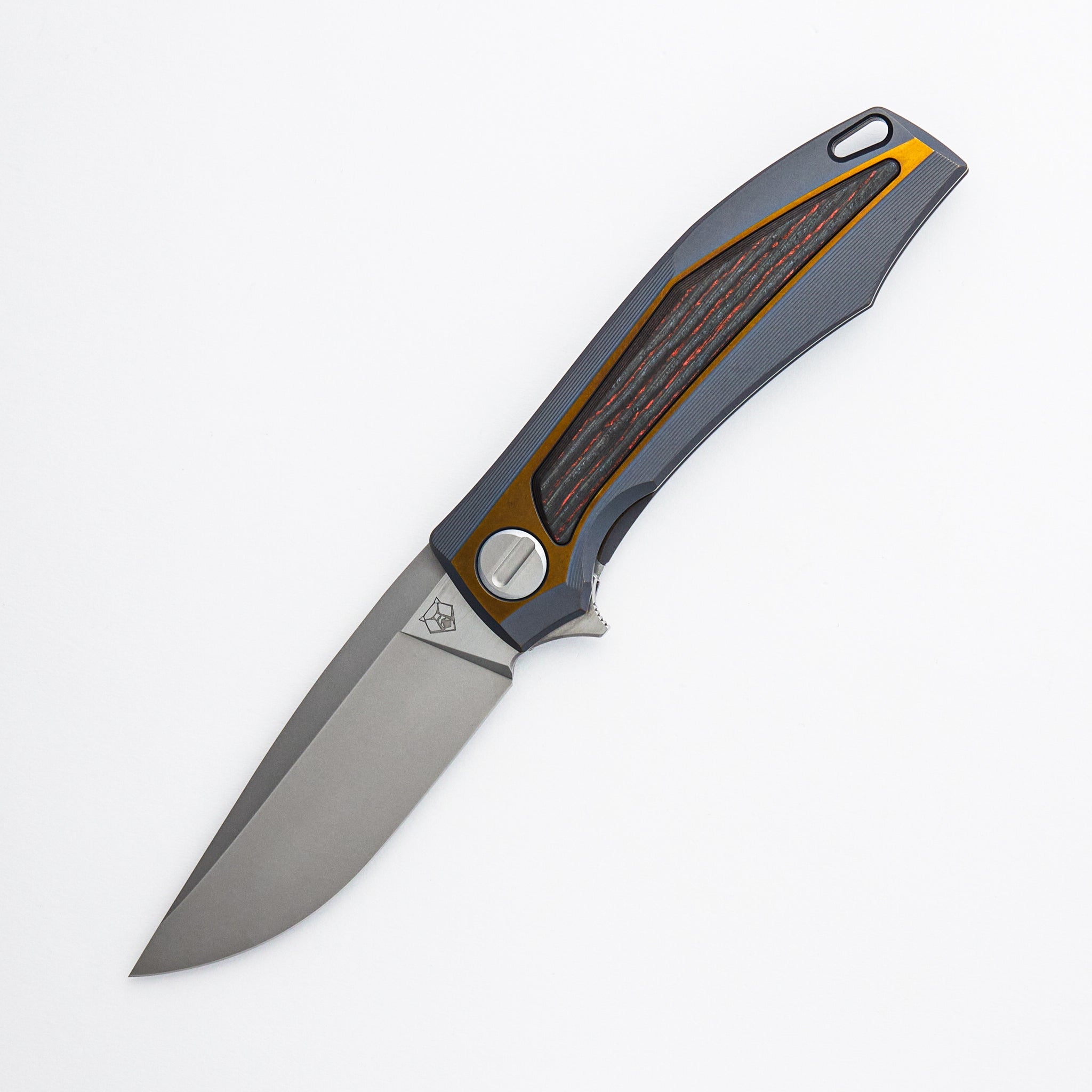 Molten KMP (RKMP) - S90V Blade - Titanium/Lava & Ash CarboTi Handle - SRRBS (Charles Marlowe Design)